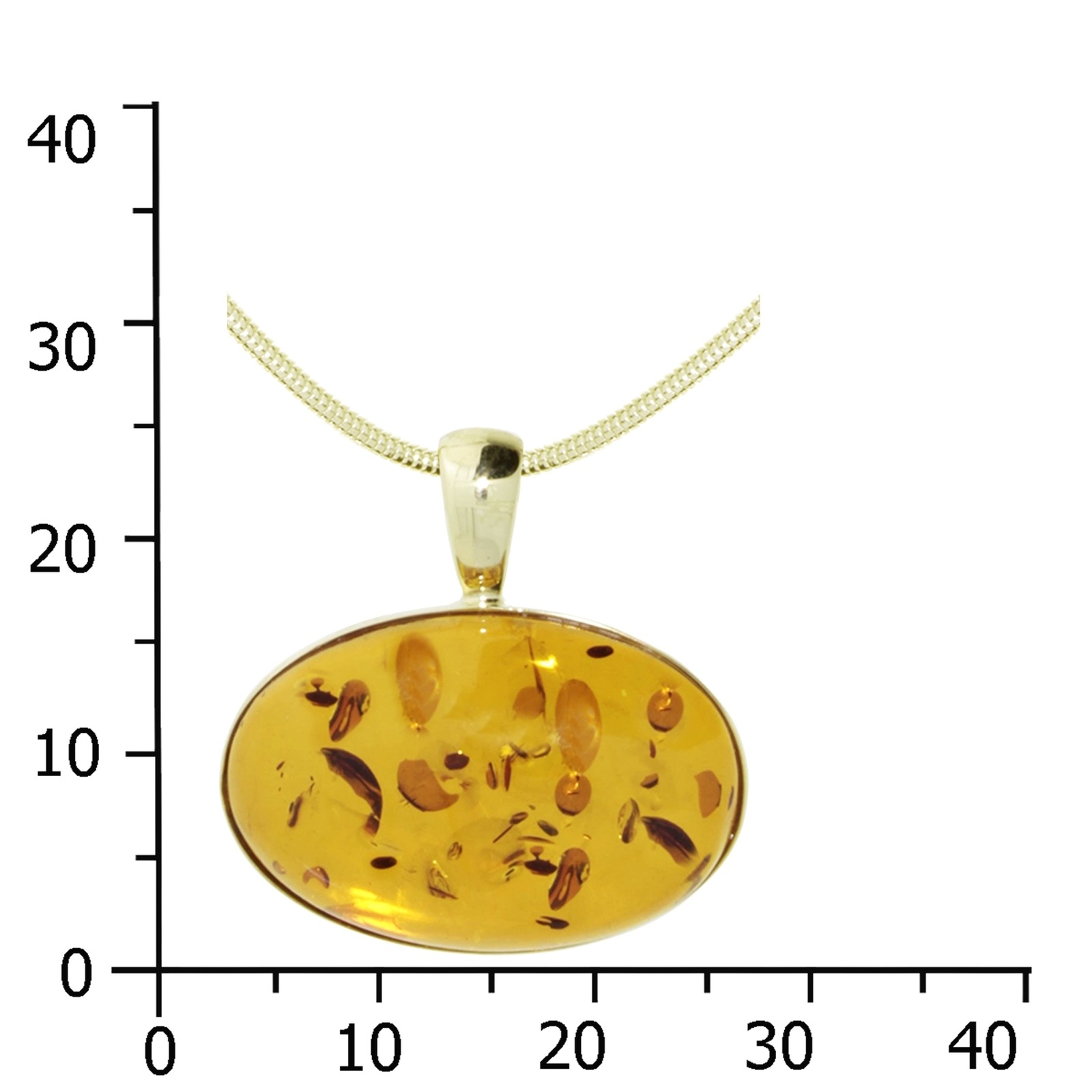 OSTSEE-SCHMUCK Kette und Anhänger Set »- Classic 24x16 mm - Gold 333/000 - Bernstein«
