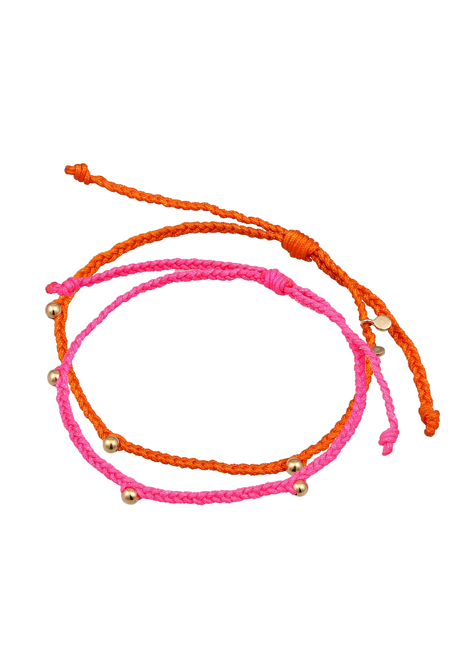 Elli Armketten Set »Armband Set Nylon Beads 925 Sterling Silber vergoldet«