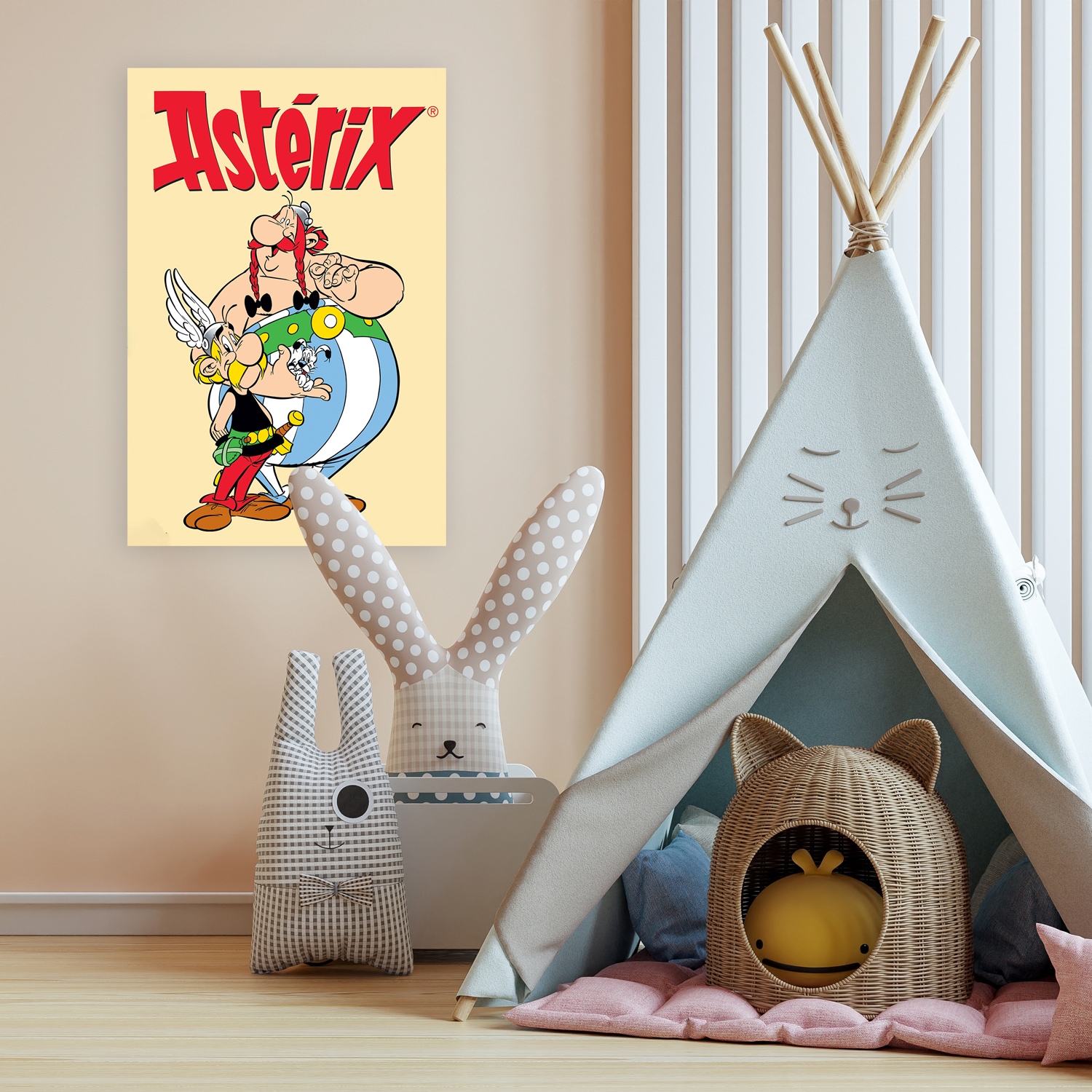 LuckyLinde Leinwandbild »Asterix und Obelix«, Cartoon-Comic-Fantasy-Figuren-Film-Filmfiguren, (1 St.), Canvasbild Wanddeko Bild zum Film "Kampf der Häuptlinge"