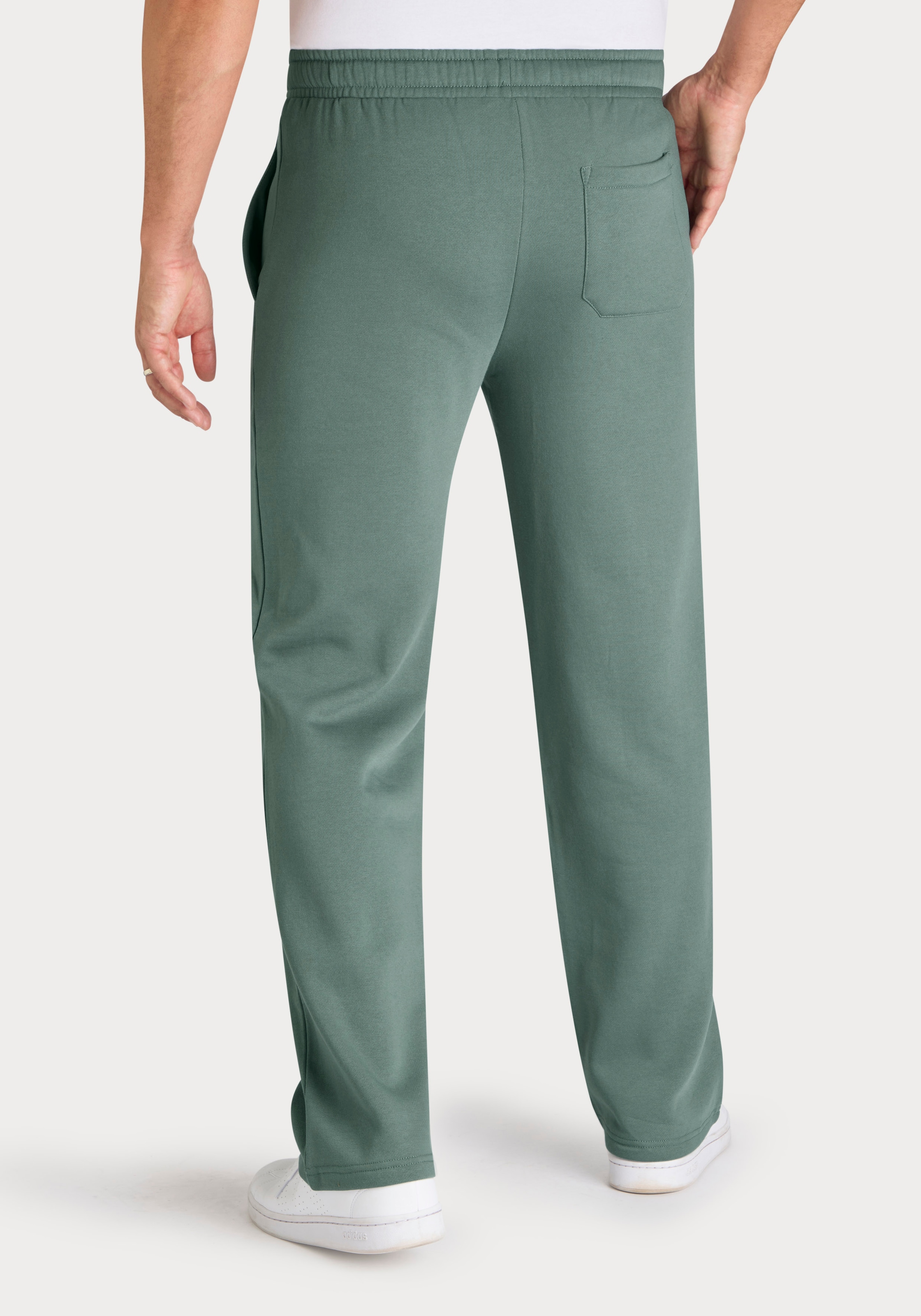 John Devin Sweathose »- Jogginghose aus innen angerauter Sweatware«  mit breiter Kordel und seitlichen Taschen