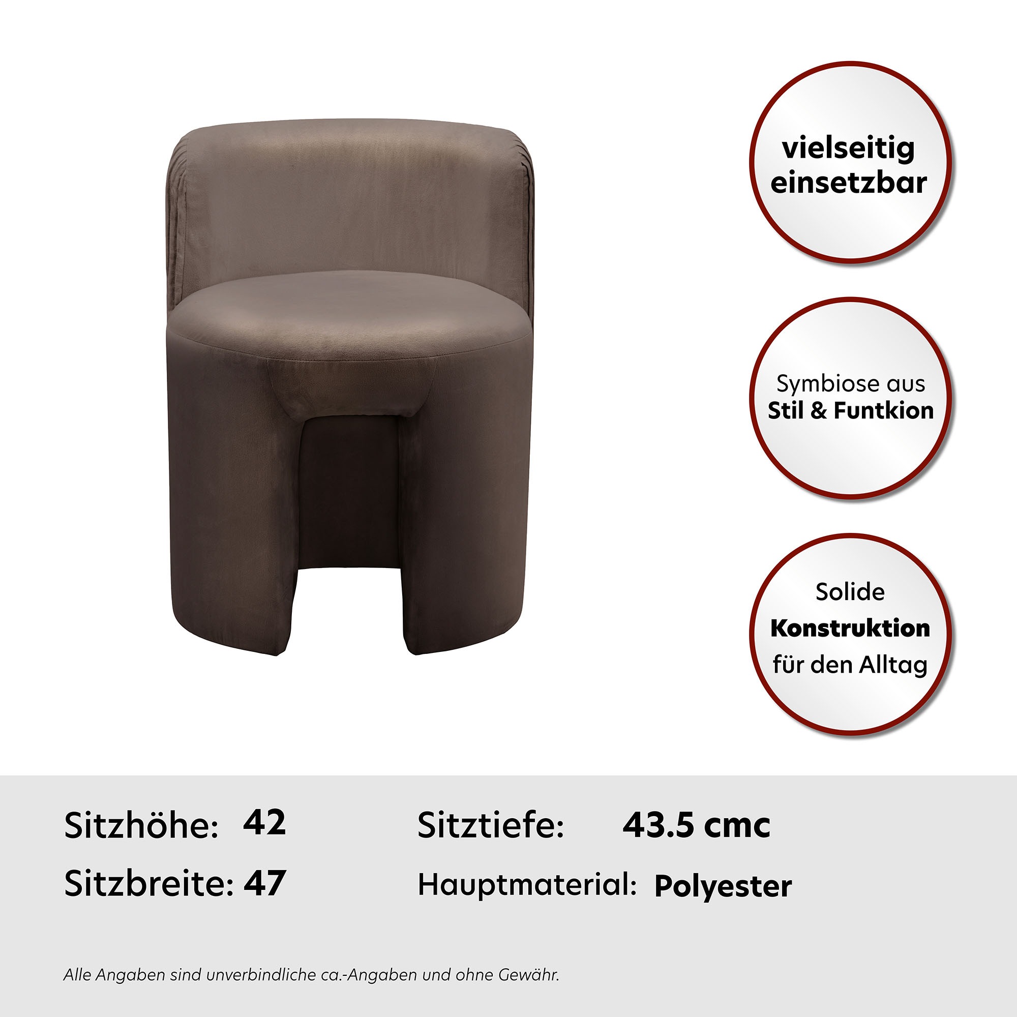 Kayoom Sitzhocker »Hocker Curvy 125, TOPSELLER!«, (1 St.)