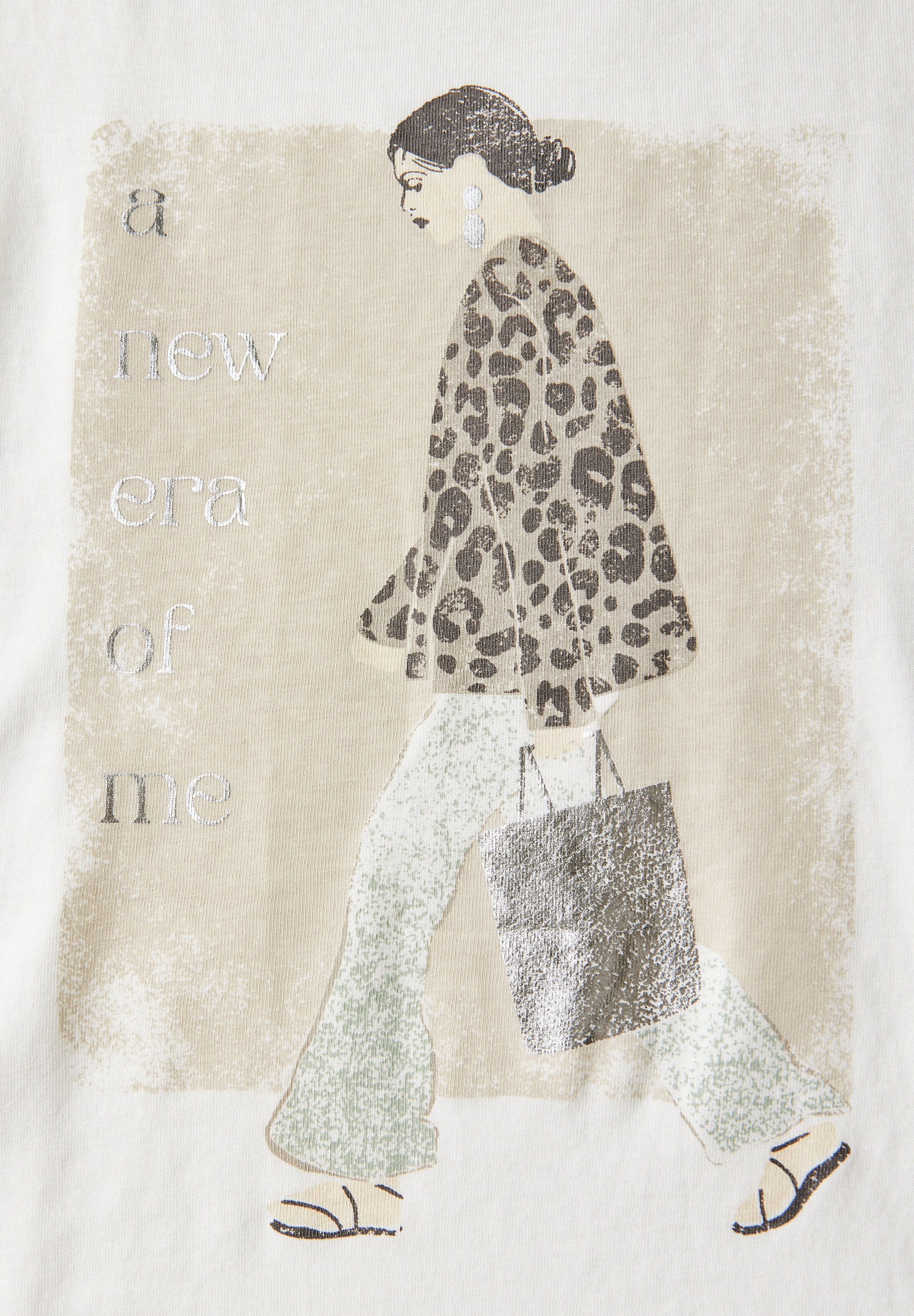 STREET ONE T-Shirt, mit Print und schimmerndem Folien-Wording