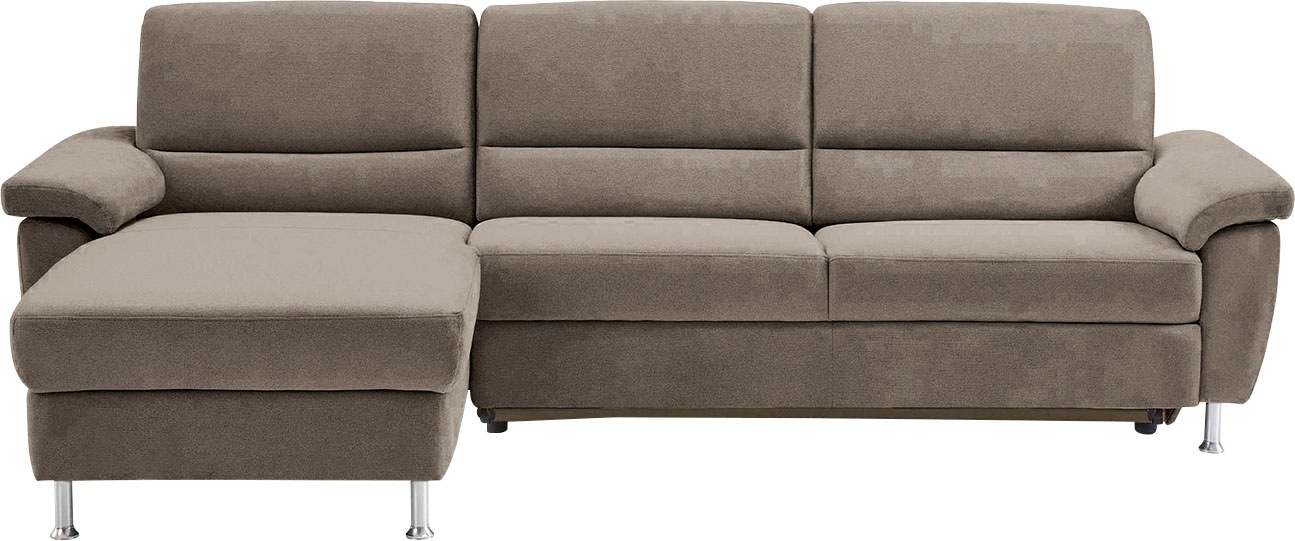 CALIZZA INTERIORS Ecksofa »Onyx L-Form«, Recamiere links oder rechts, wahlweise mit Bettfunktion, Breite 270 cm