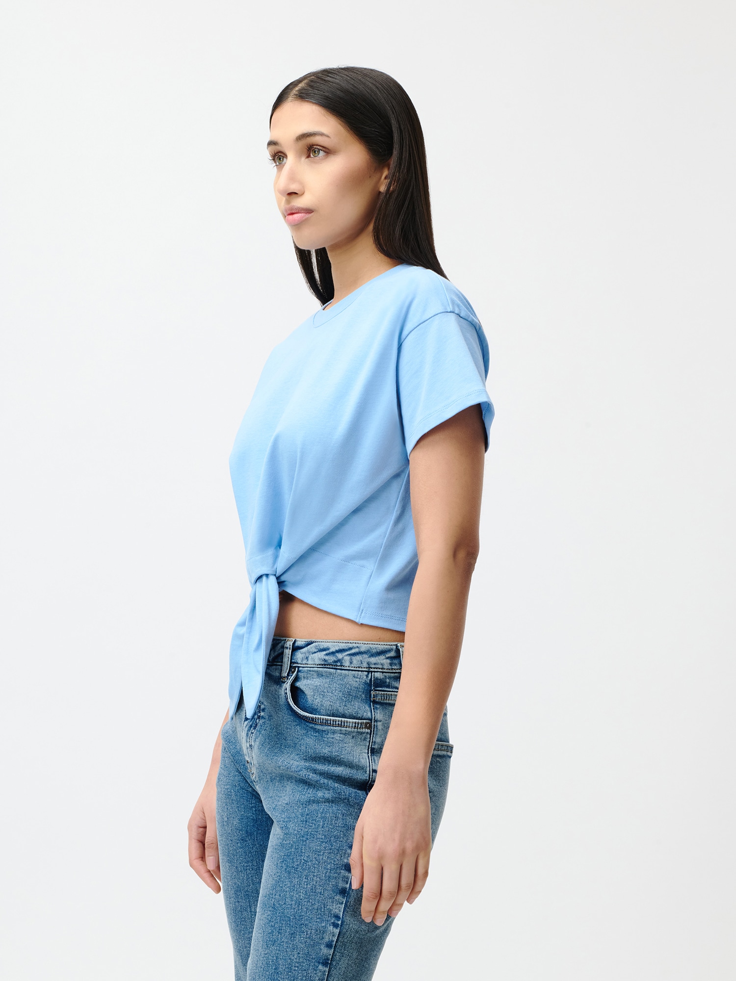LeGer T-Shirt »Tessy, LeGer by Lena Gercke« mit Knoten-Detail, cropped