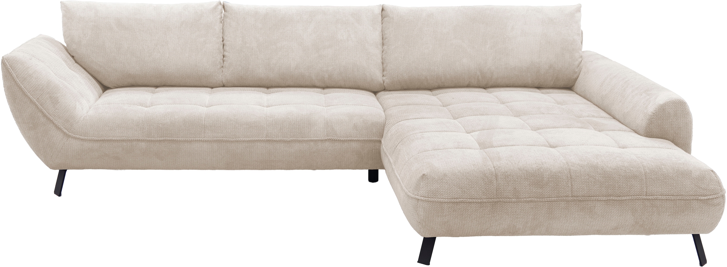 exxpo - sofa fashion Ecksofa »Biarritz modern und elegantes Mega Sofa mit tollem Sitzkomfort, L-Form«, XXL– Longchair Ecke in hochwertiger Verarbeitung, Stellmaße 324x203cm