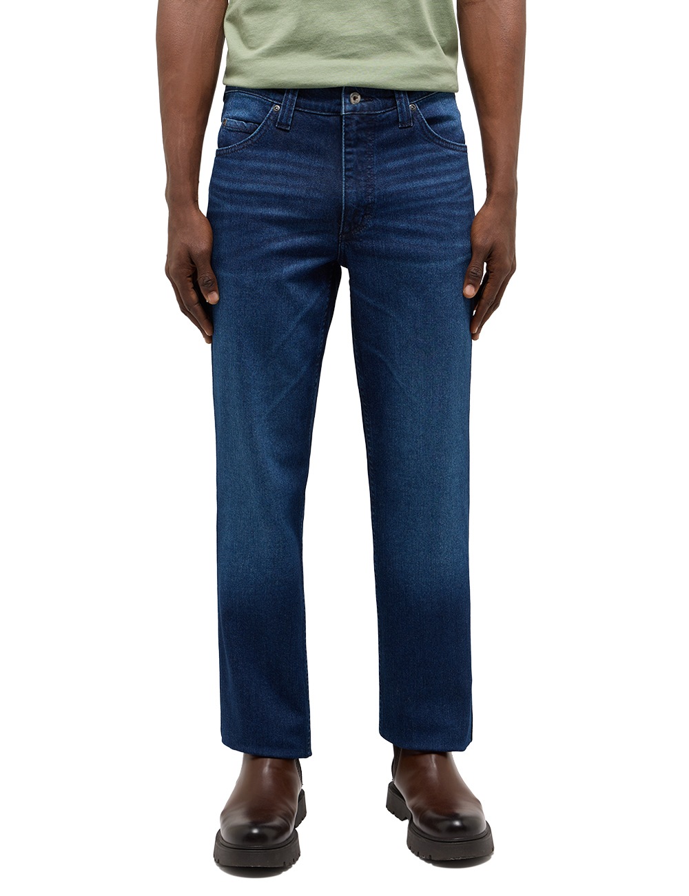 Mustang Herren Straight-Jeans »Herren Style Tramper Straight« in blau, Größe 34
