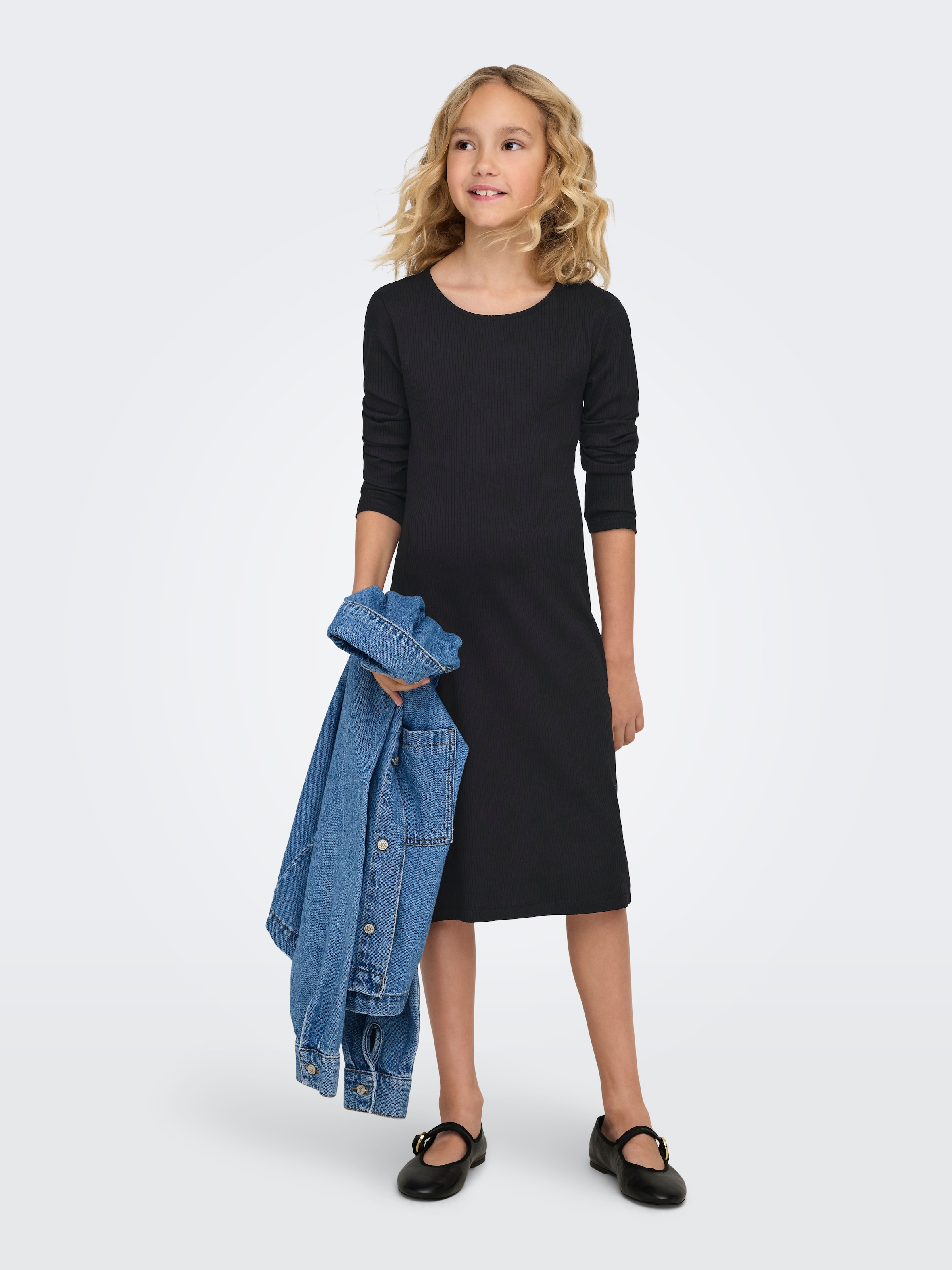 KIDS ONLY Jerseykleid »KOGBELFAST LIFE L/S MIDI DRESS JRS NOOS« Baumwollmischung, sehr figurbetont