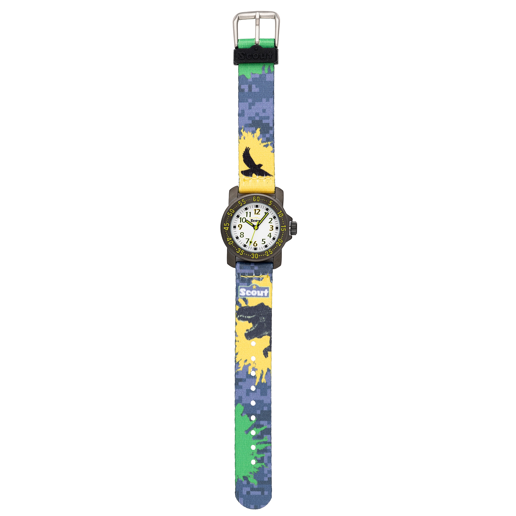 Scout Quarzuhr »Action Boys, 280376039, Dinosaurieruhr« Armbanduhr, Kinderuhr, Lernuhr, Geschenkidee, Schulanfang, Jungen,Dino