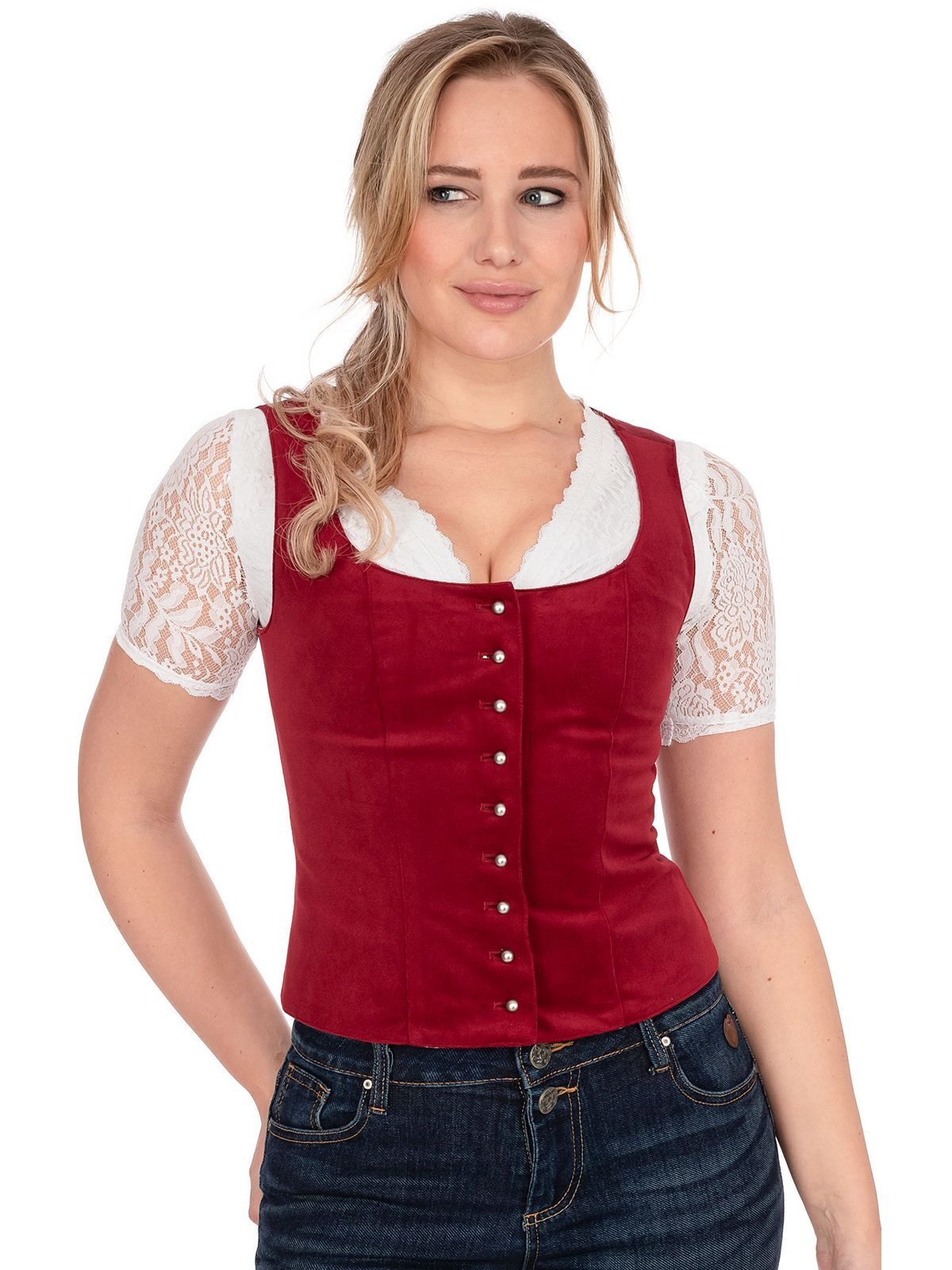 OS-Trachten Trachtenbluse »Mieder 453001-3060«