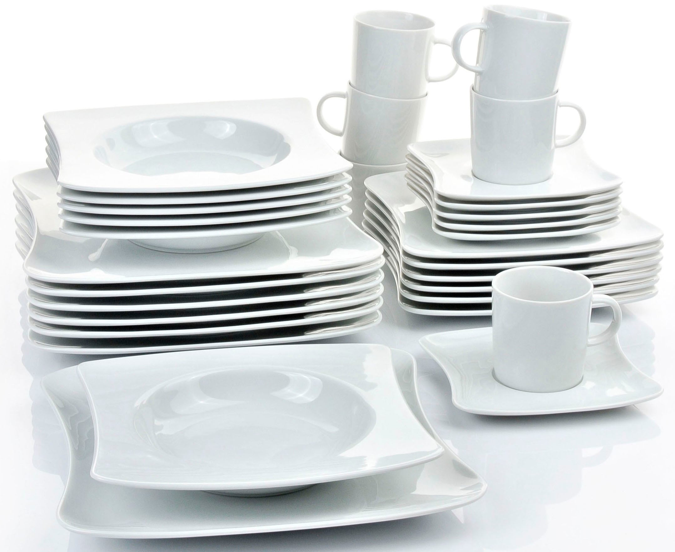 Retsch Arzberg Kombiservice »Geschirr-Set, Service SANDY« Porzellan Made in Germany, 30 Teile, für 6 Personen