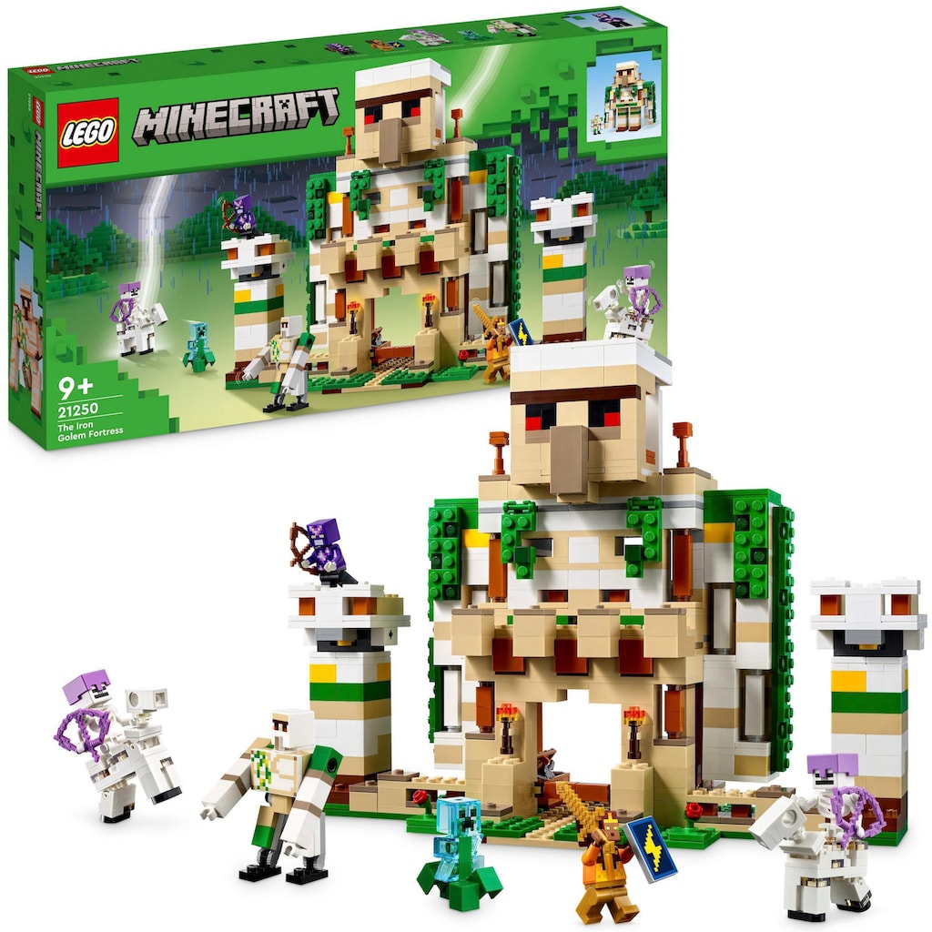 LEGO® Konstruktionsspielsteine »Die Eisengolem-Festung (21250), LEGO® Minecraft«, (868 St.)