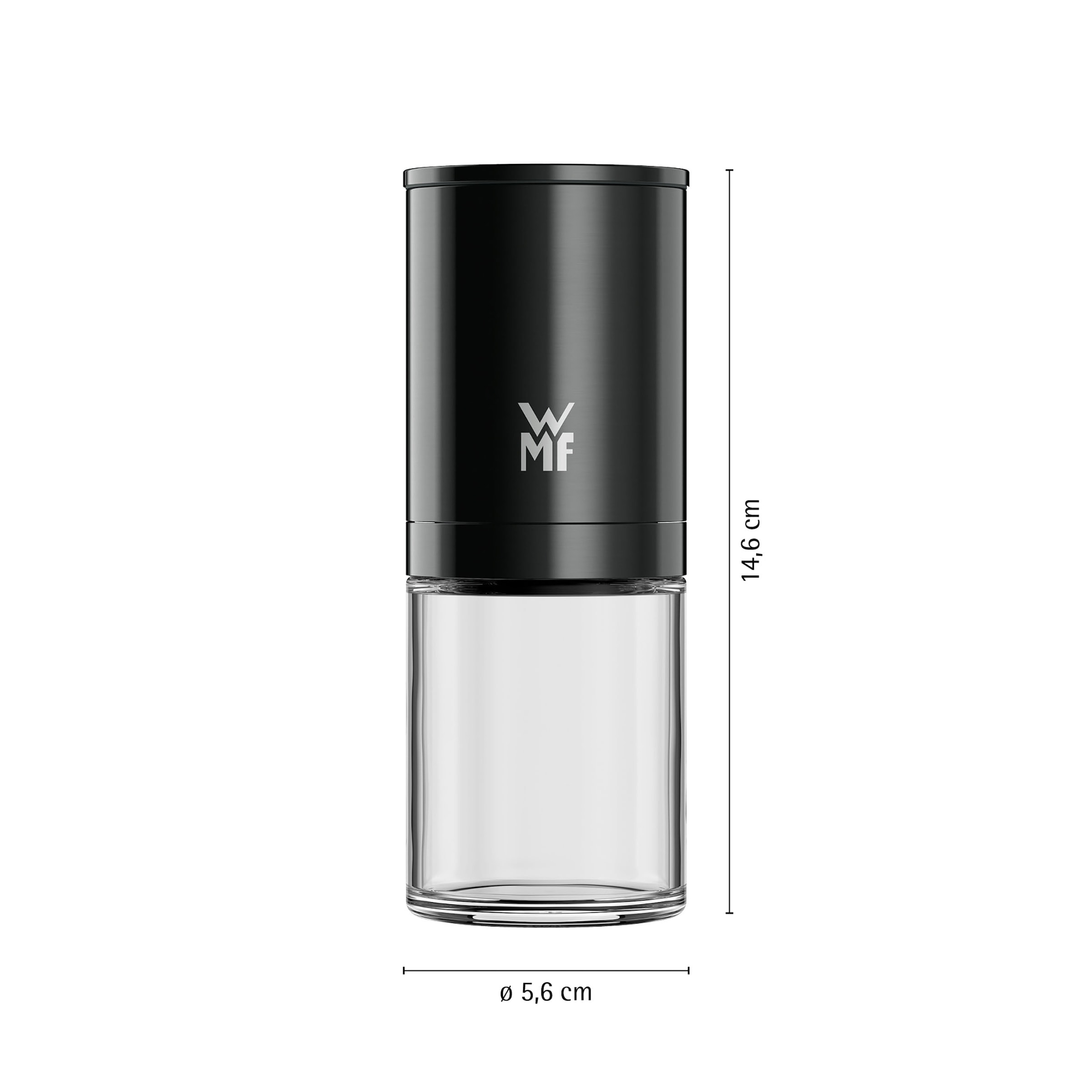 WMF Gewürzmühle »Signature« Keramikmahlwerk, einstellbarer Mahlgrad, Deckel, transparentes Glas