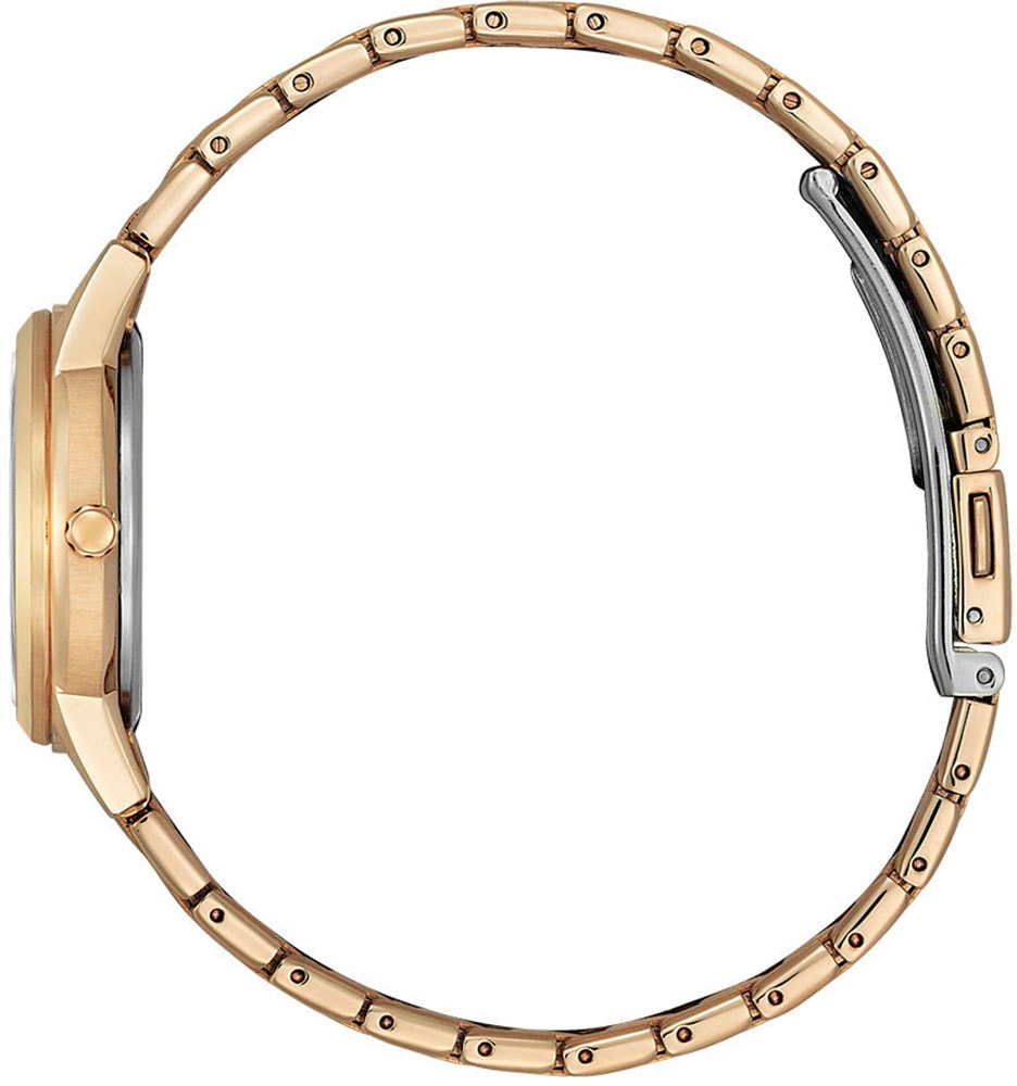 Citizen Solaruhr, Armbanduhr, Damenuhr, Datum, Kristallsteine, Edelstahlarmband