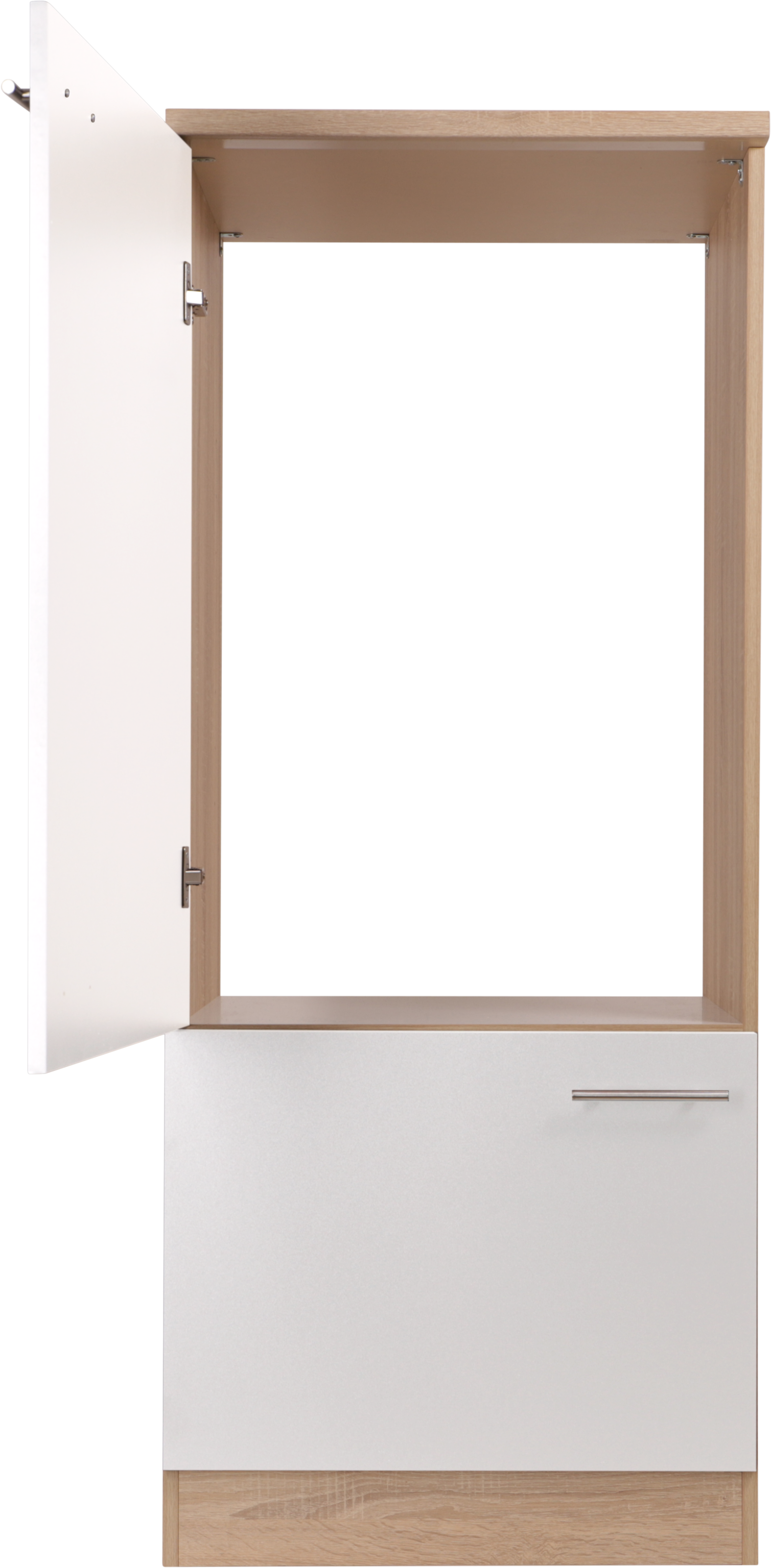 RESPEKTA Kühlumbauschrank »Merle« Breite 60 cm, Türen wechselseitig anschlagbar, Griffe aus Metall