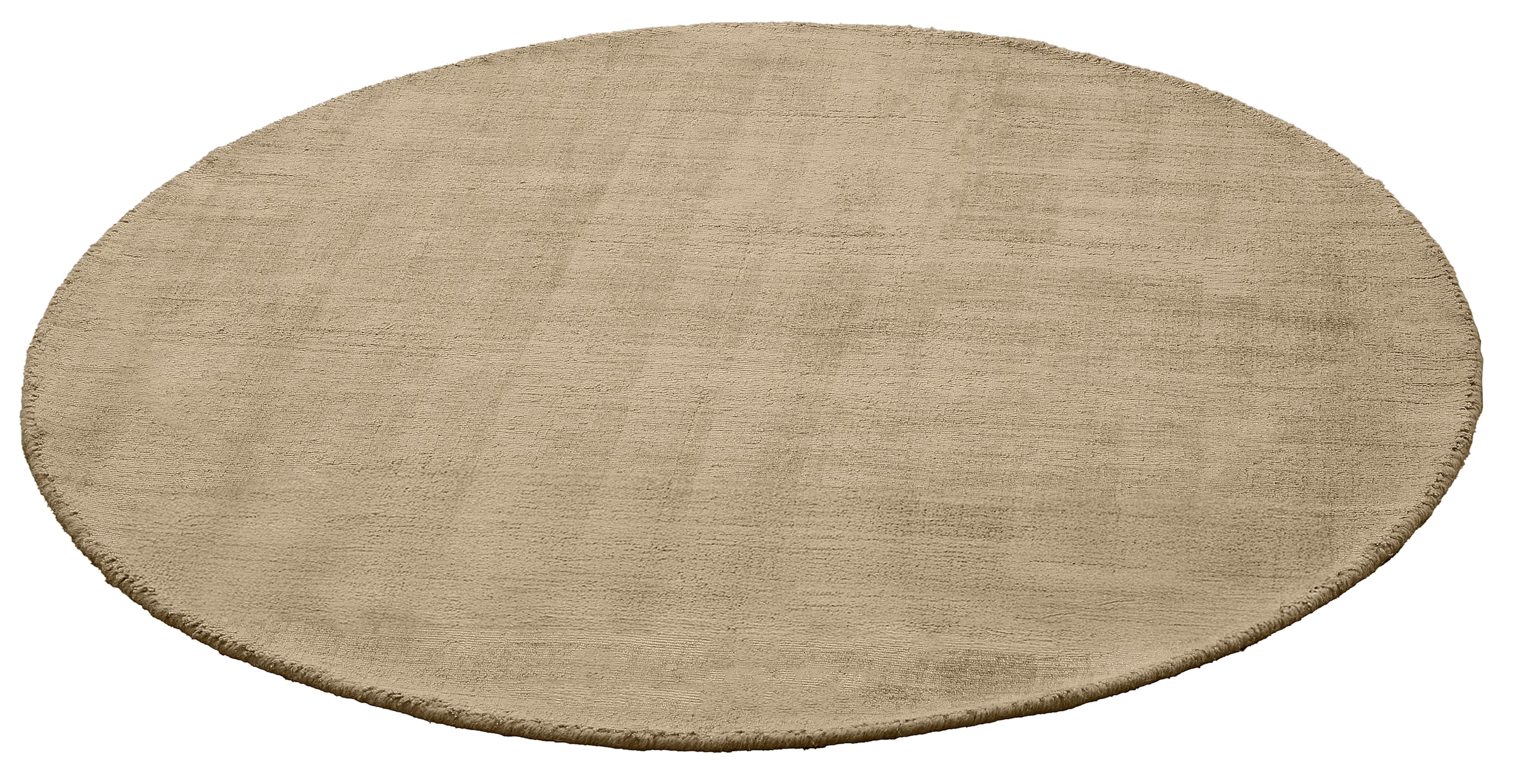 my home Teppich »Shirley, handgewebter Viskose-Teppich, farblich changierend«, rund, 12 mm Höhe, Handweb Teppiche, Wohnzimmer, Schlafzimmer, Esszimmer