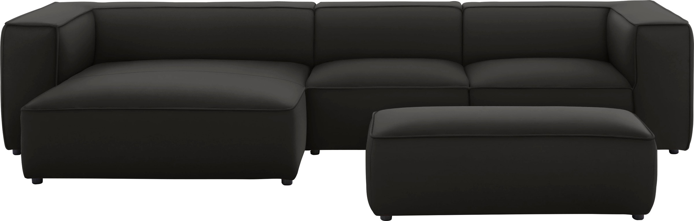 W.SCHILLIG Ecksofa »around-the-block«, mit eleganter Biese, mit Federkern, Breite 341 cm