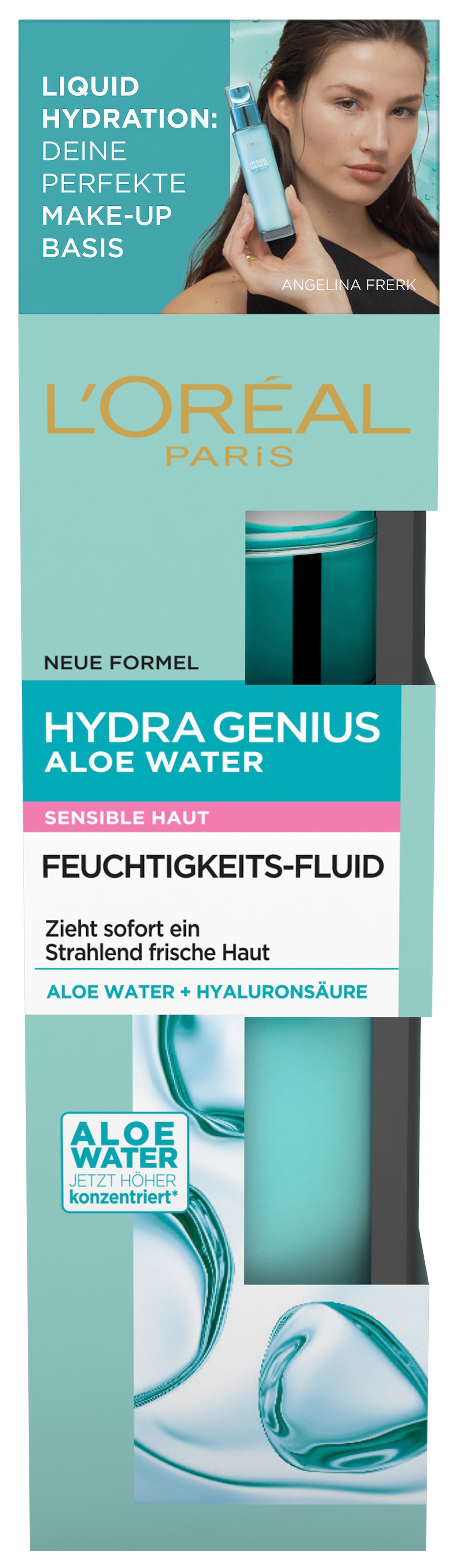 L'ORÉAL PARIS Gesichtsfluid »Hydra Genius Aloe Aqua« hochkonzentrierte Feuchtigkeit, zieht sofort ein, weichere Haut