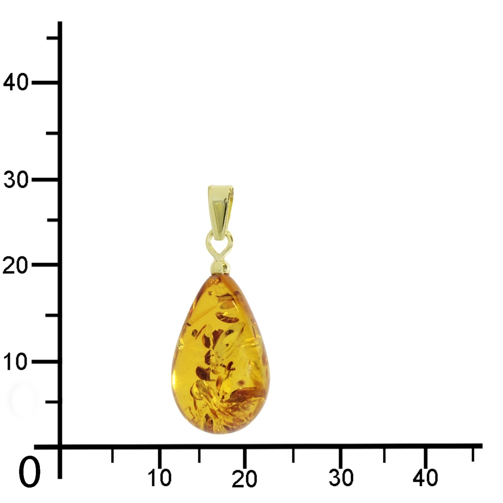 OSTSEE-SCHMUCK Kettenanhänger »- Tropfen ca. 17 mm lang - Gold 585/000 - Bernstein -,«