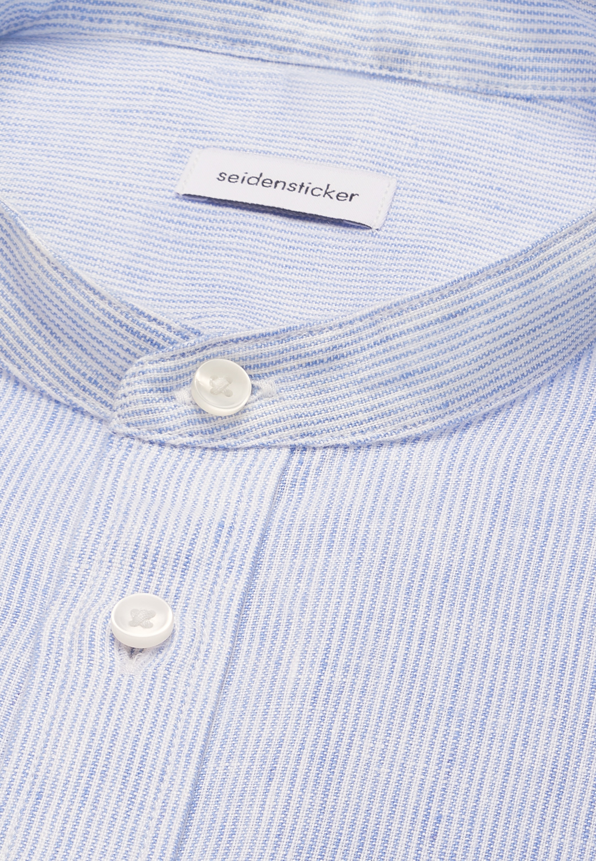 seidensticker Leinenhemd »Schwarze Rose« Slim 1/1 Stehkragen Gestreift