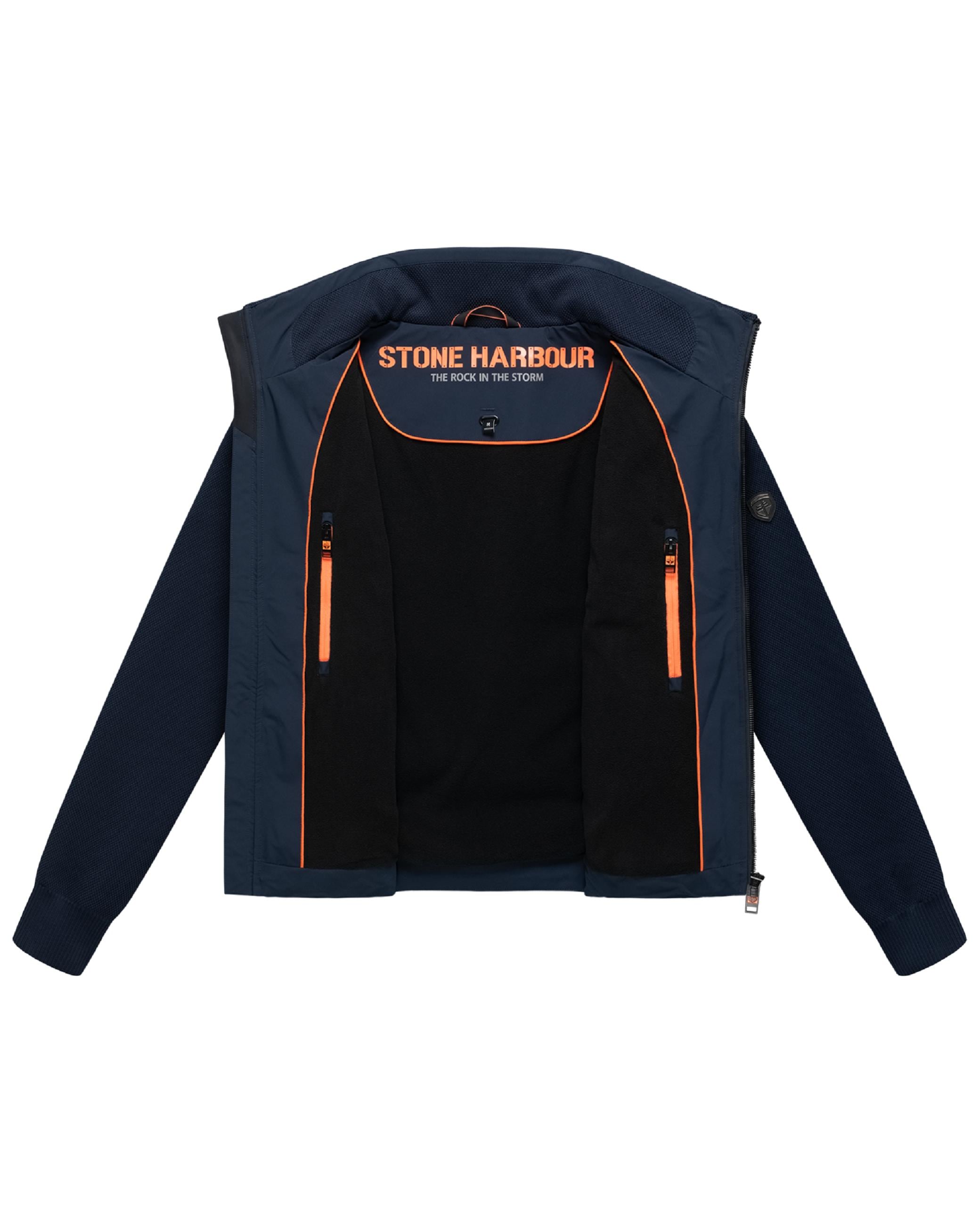 Stone Harbour Outdoorjacke »Winterjacke Eeron XX« ohne Kapuze Warme Jacke mit Strukturstrick in Piqué-Optik