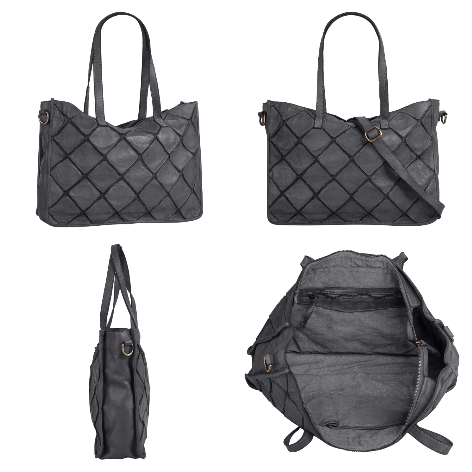 Samantha Look Shopper, echt Leder, Made in Italy
