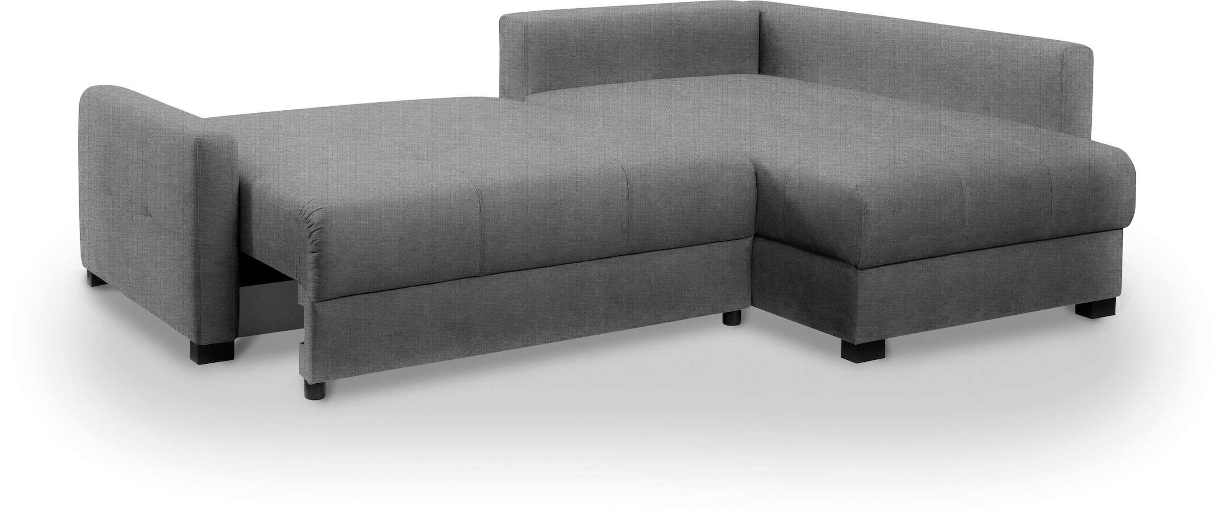 exxpo - sofa fashion Ecksofa »Chester, Boxspring Federkern-Polsterung für bequemeren Sitzkomfort«, L-Form, schmale Armlehnen, Bettfunktion u. Bettkasten