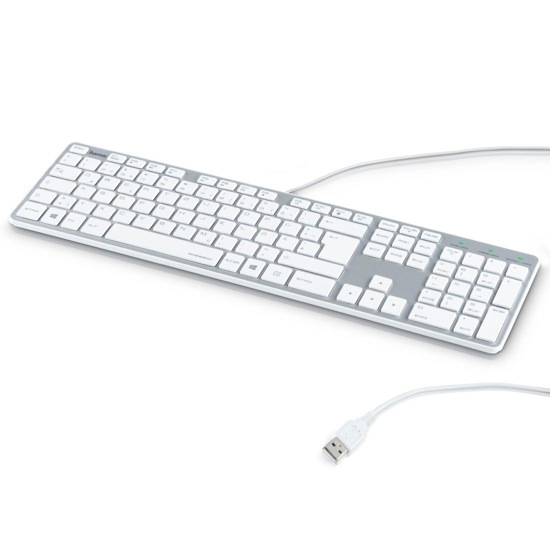 Hama Tastatur »Tastatur PC Tastatur kabelgebunden im Slim-Design«