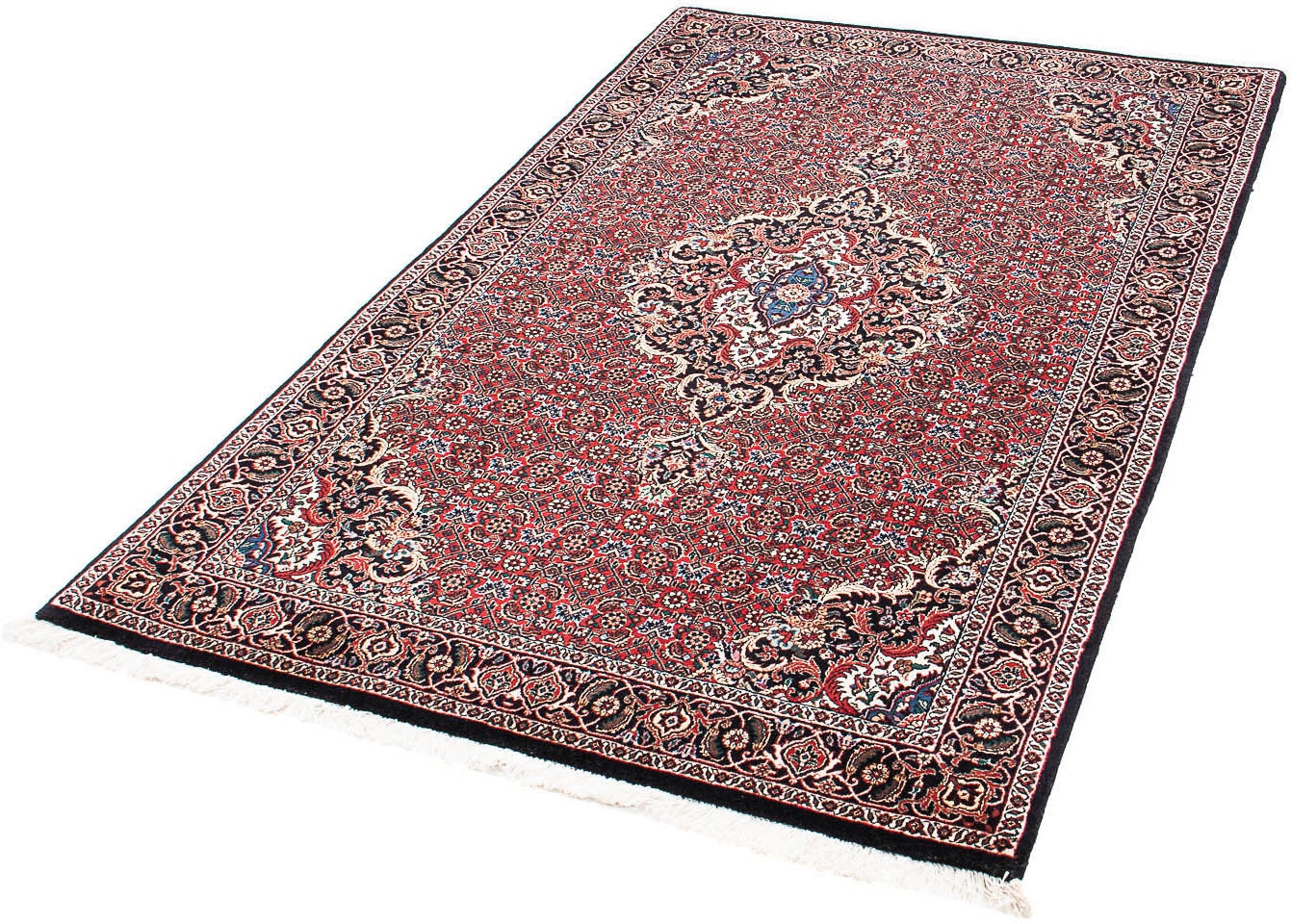 Seidenteppich »Bidjar Medaillon 145 x 68 cm«, rechteckig, 15 mm Höhe, Unikat mit...