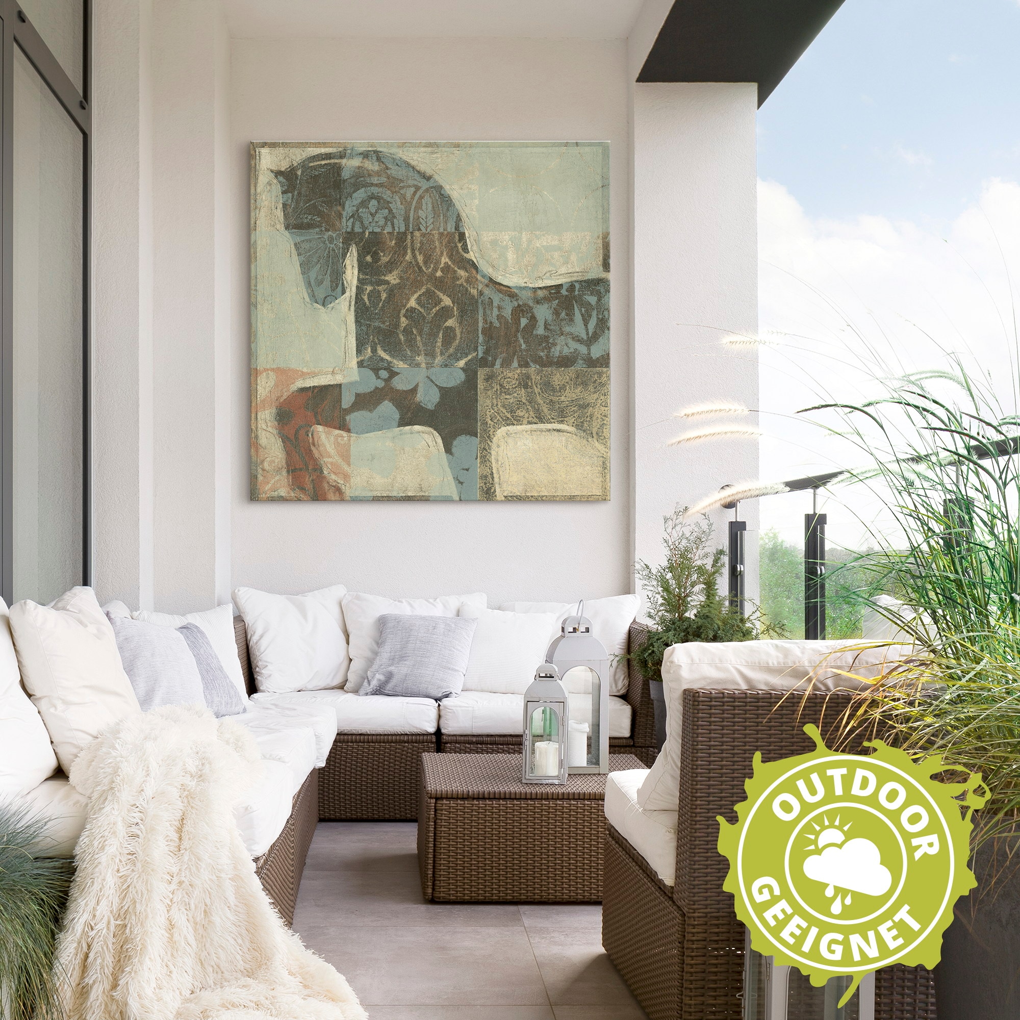 Artland Wandbild »Gemustertes Pferd I« Haustiere 1 Stk. tlg. als Alubild, Leinwandbild in verschied. Größen