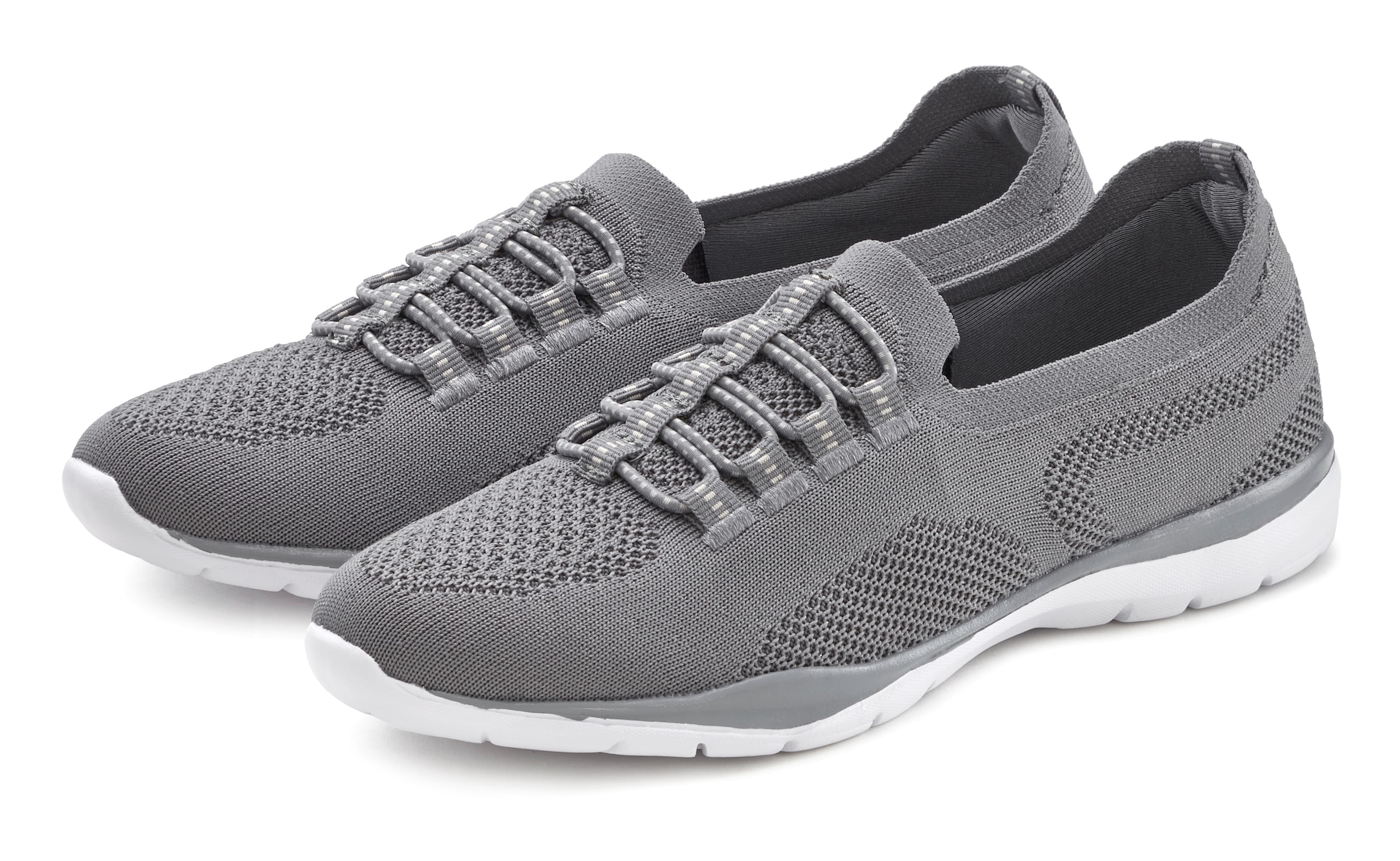 Lascana Damen Sneaker »Slipper in grau, Größe 38