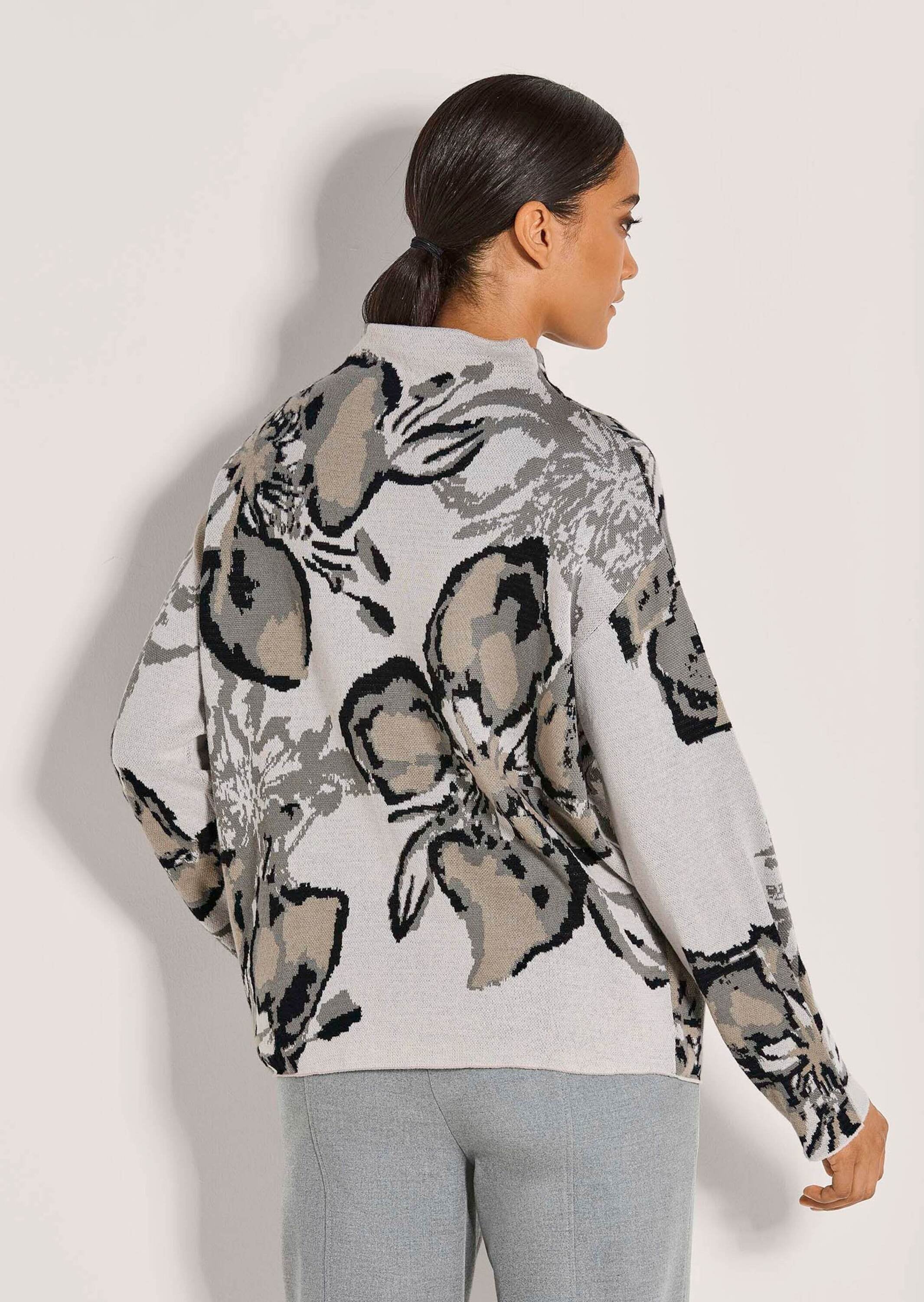 MADELEINE Langarmshirt »Sweatshirt Langarm Pullover mit floralem Muster«