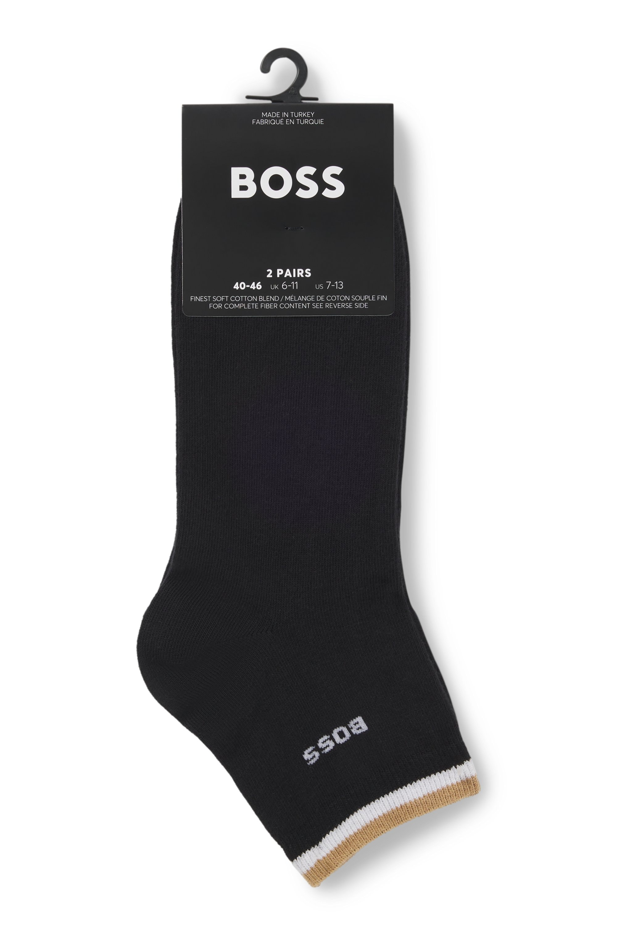 BOSS Freizeitsocken »2P SH Stripe CC« Packung, 2er, 2 Stk. tlg. mit BOSS Schriftzug