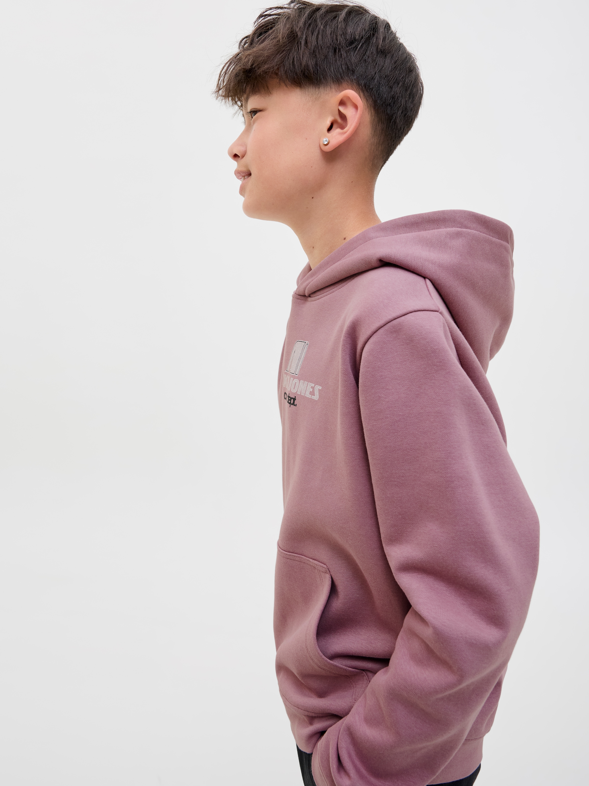 Jack & Jones Junior Kapuzensweatshirt »JCOTIER FRONT PRINT SWEAT HOOD JNR«