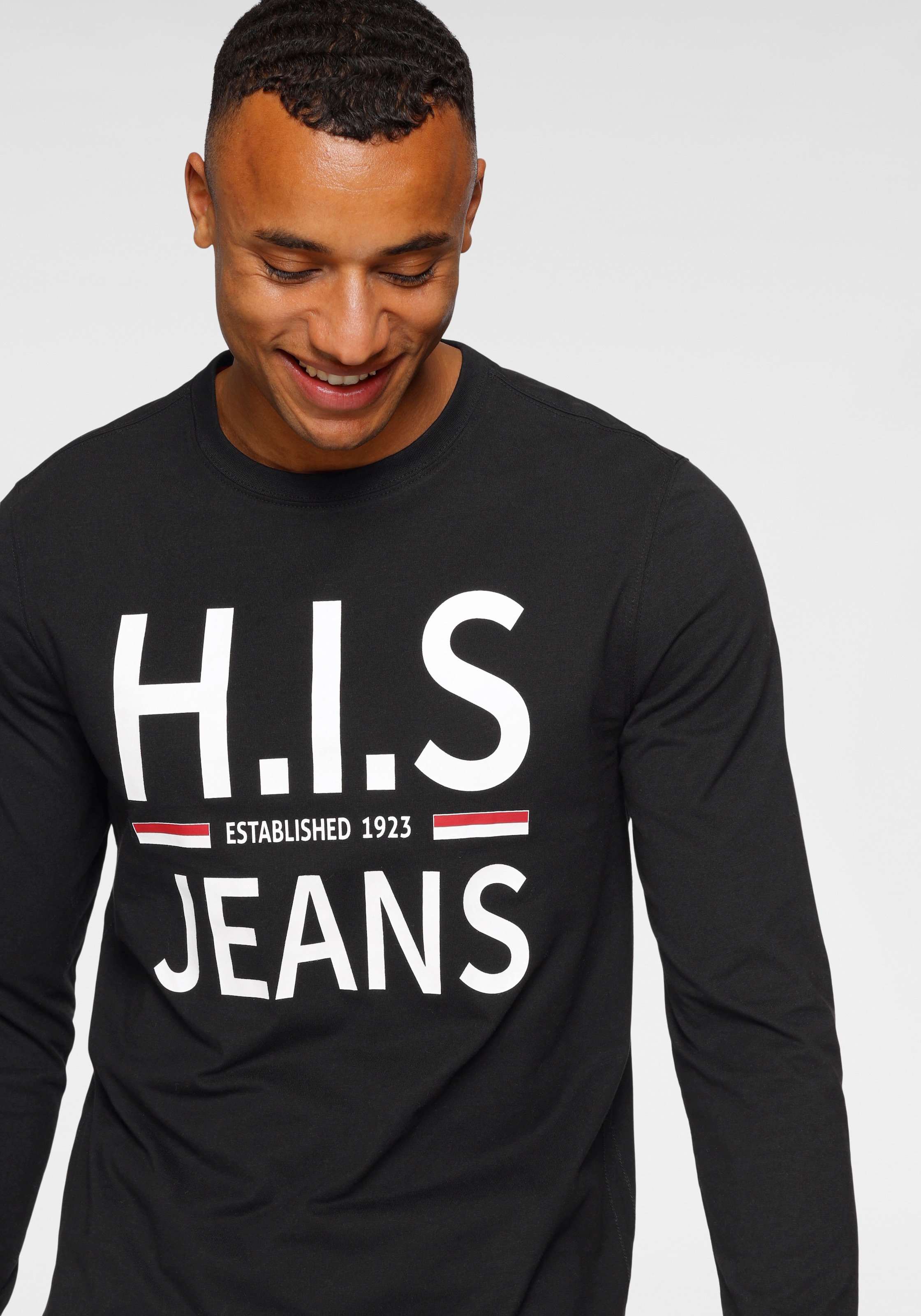 H.I.S Langarmshirt, mit Markenprint online kaufen bei OTTO