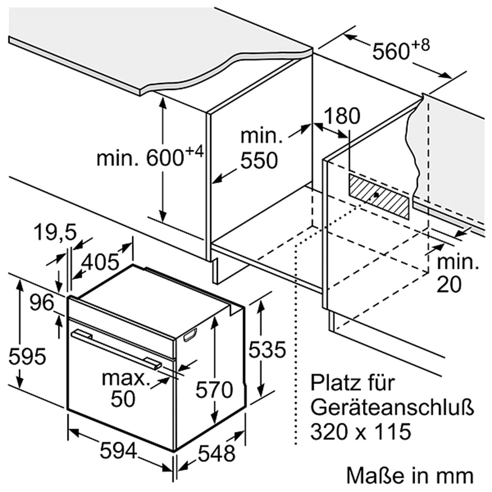 BOSCH Backofen-Set »HBD672LS82«, mit Teleskopauszug nachrüstbar, Pyrolyse-Selbstreinigung, AirFry-Funktion