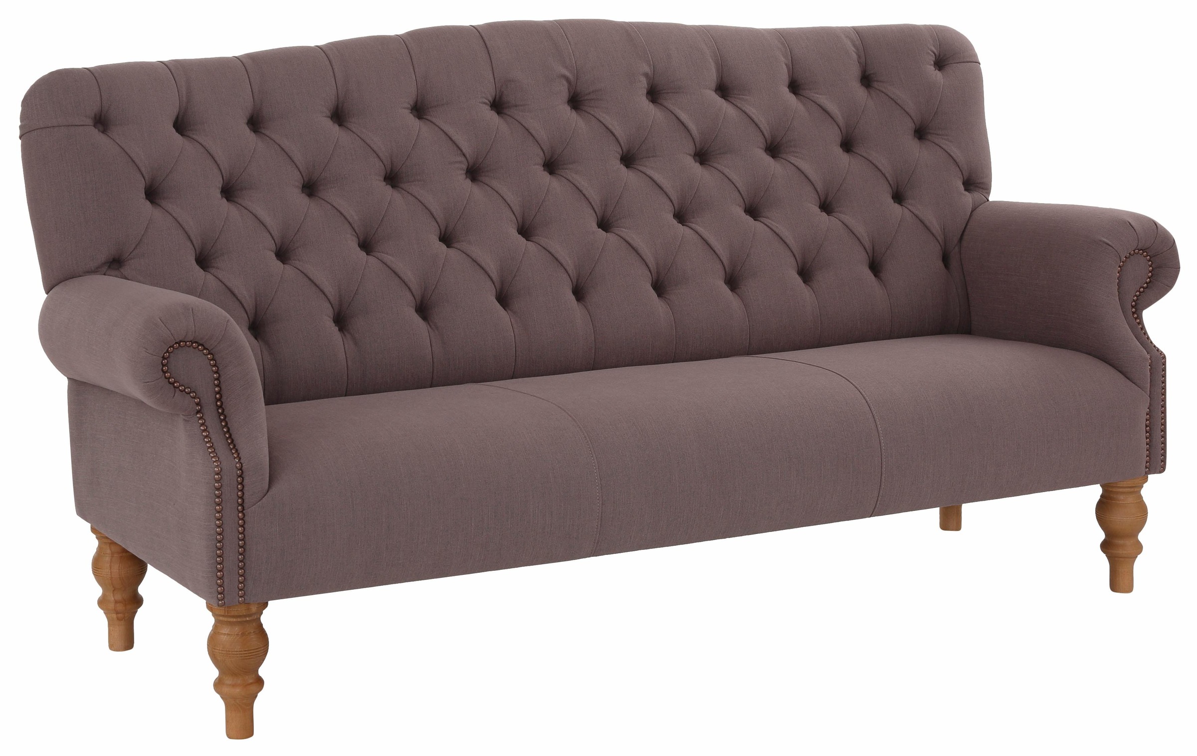 Home affaire Chesterfield-Sofa »Lord«, mit echter Chesterfield-Knopfheftung und Ziernägeln