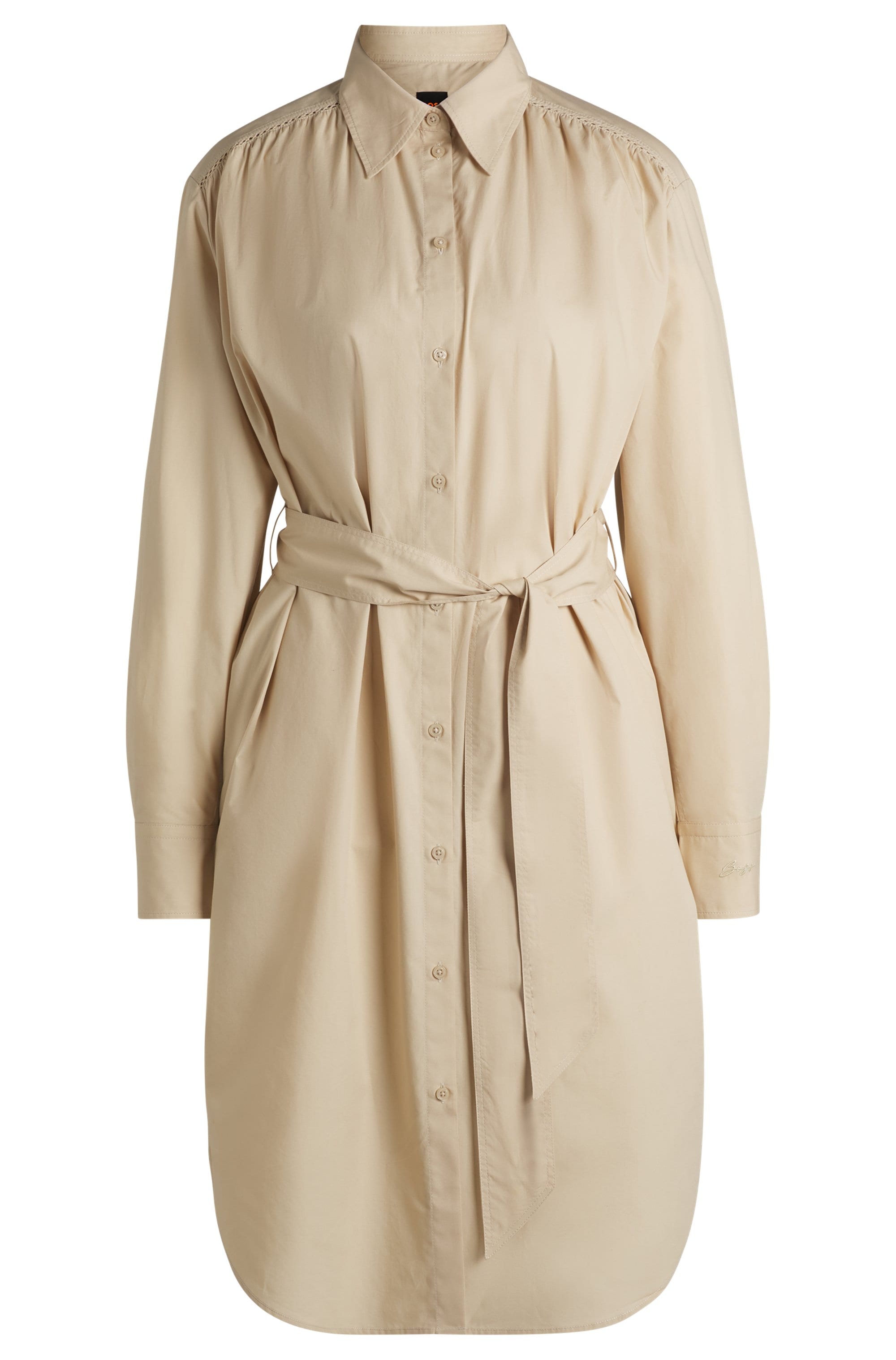 BOSS ORANGE Blusenkleid »Delegant Premium Damenmode«, mit Taillengürtel