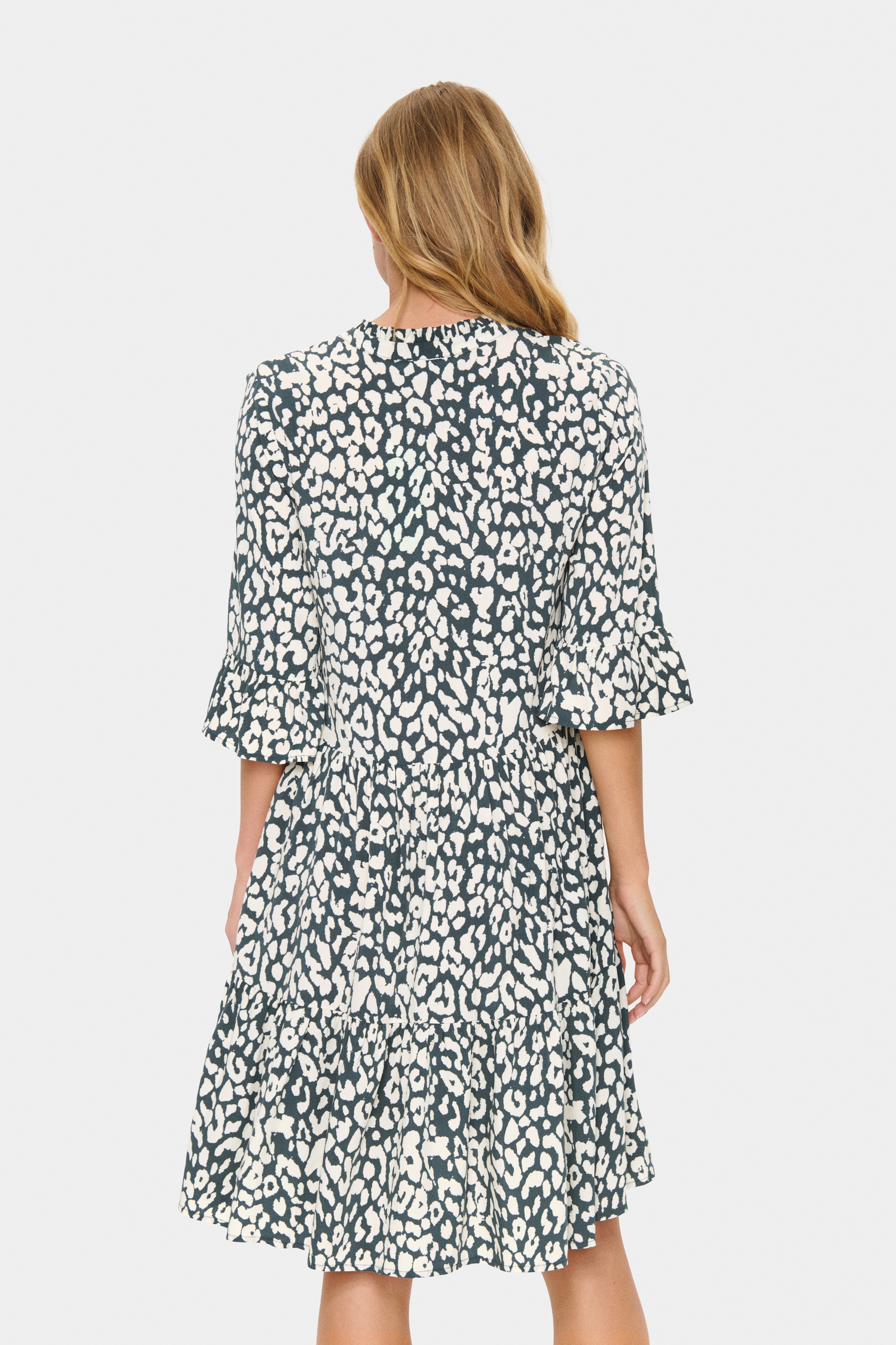 Saint Tropez Blusenkleid »EdaSZ Dress«, mit Volant und 3/4 Ärmel