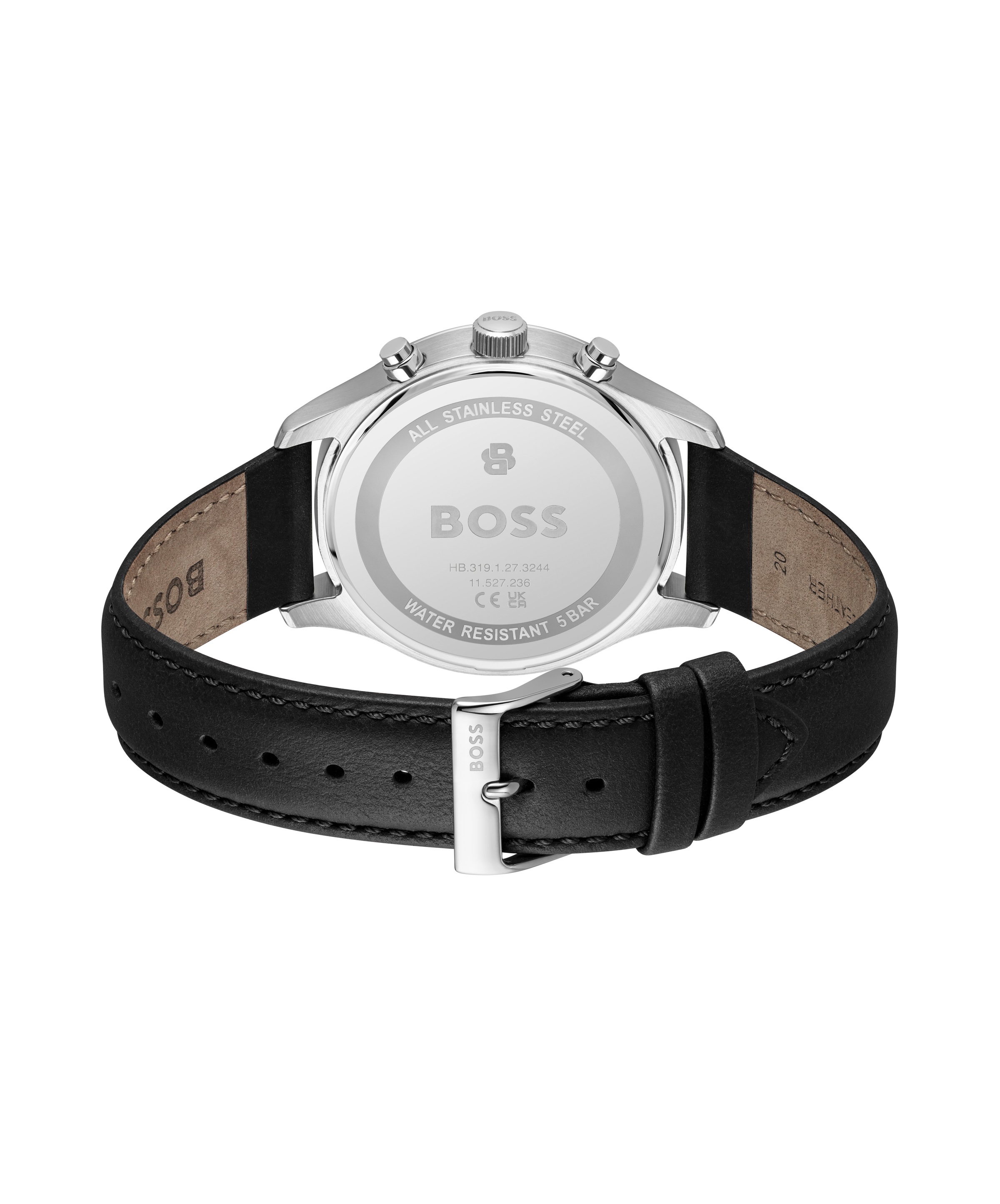 BOSS Chronograph »STRATUS« Quarzuhr, Armbanduhr, Herrenuhr, Lederarmband, analog, Tag