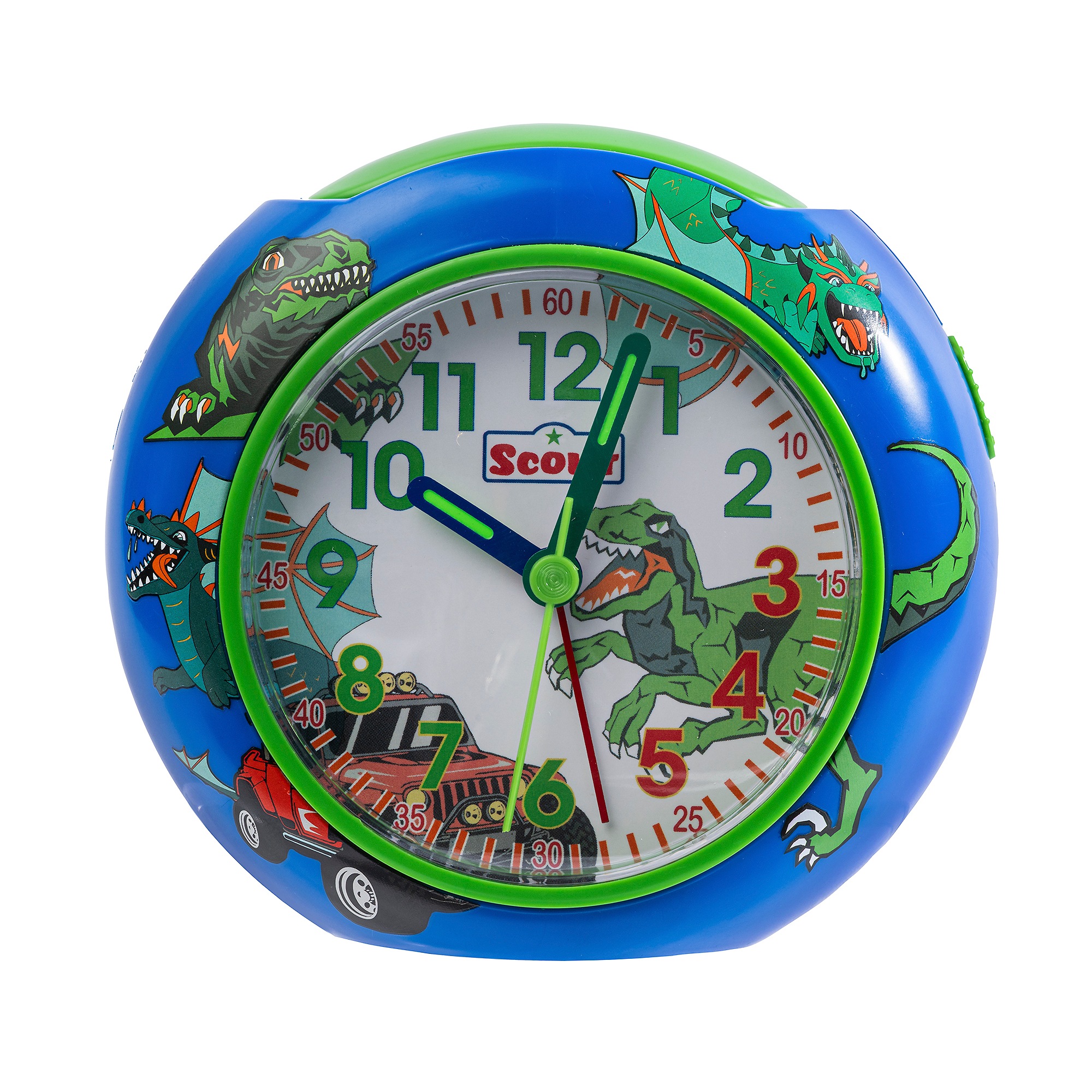 Scout Kinderwecker »Pics« Quarzwecker, Lernwecker, Geschenkidee, Kinderzimmer, Schulanfang, Dino