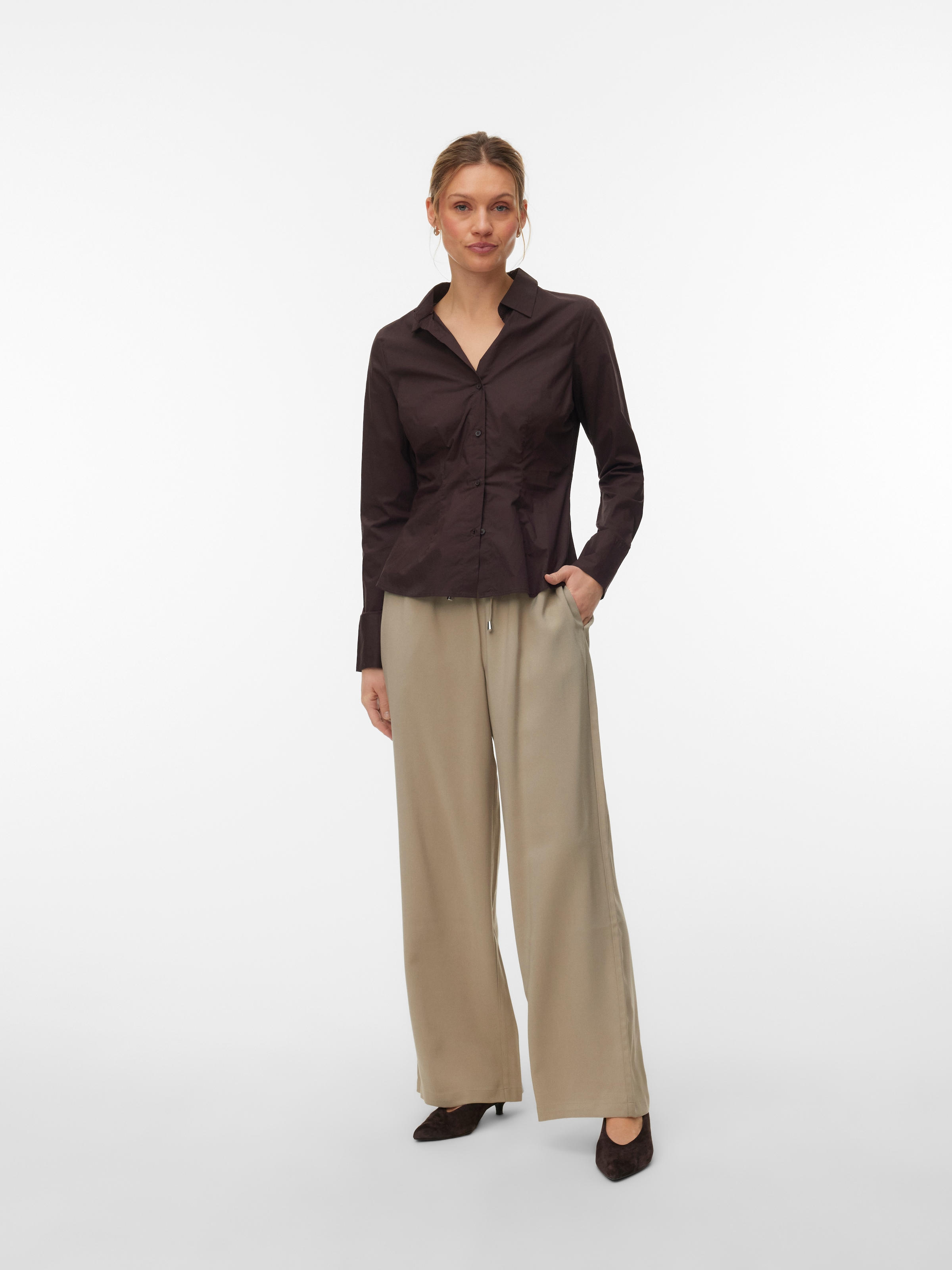 Vero Moda Schlupfhose »VMKATIE LOOSE PANT WVN NOOS«  Materialmix