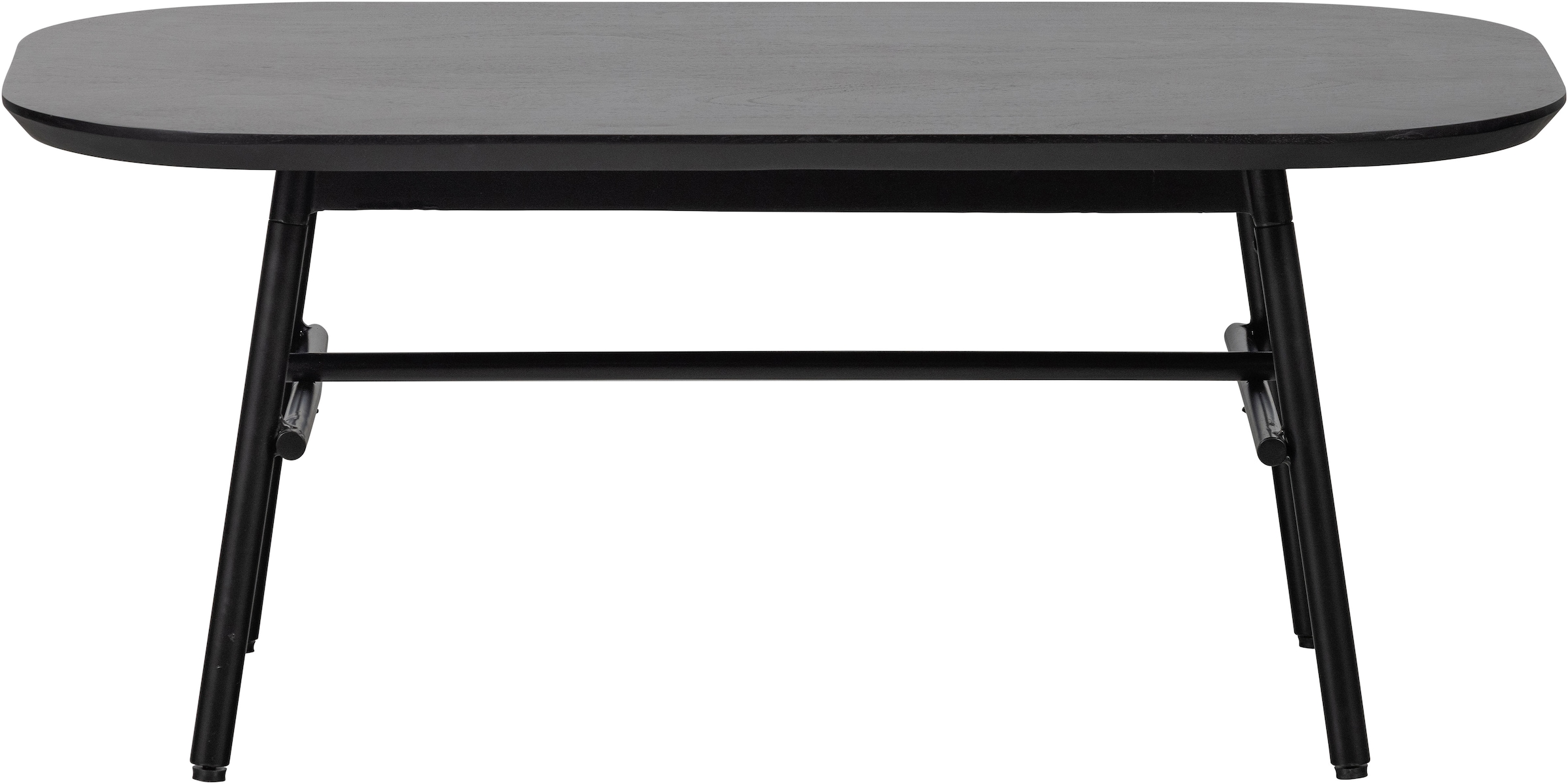 WOOOD Couchtisch »Elegance mit Massivmangoholz und Metallgestell B 100 x T 60 x H 43 cm« Tischblattdicke 3 cm, Querstange zur Verstärkung, Metallgestell Ø 3 cm