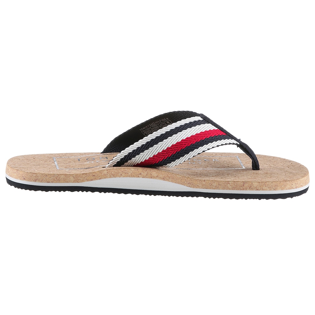 Tommy Hilfiger Zehentrenner »HILFIHER CORK BEACH SANDAL«