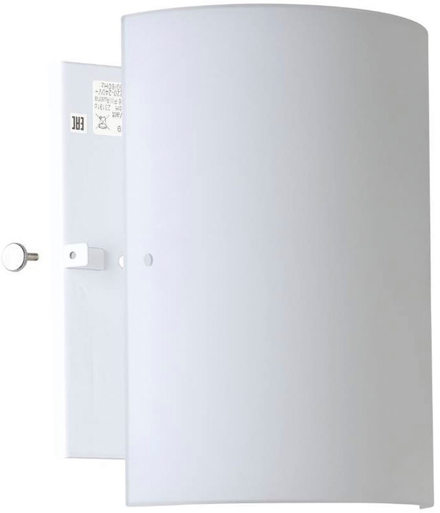 EGLO Wandleuchte »TROY 3 Wandlampe, Wandbeleuchtung, satiniertes Glas in weiß, E14«, 1 flammig, Leuchtmittel E14 | Leuchtmittel wechselbar-ohne Leuchtmittel, Wohnzimmer, Esszimmer, Flur, klassisch, schlicht, 25x18x7,5cm