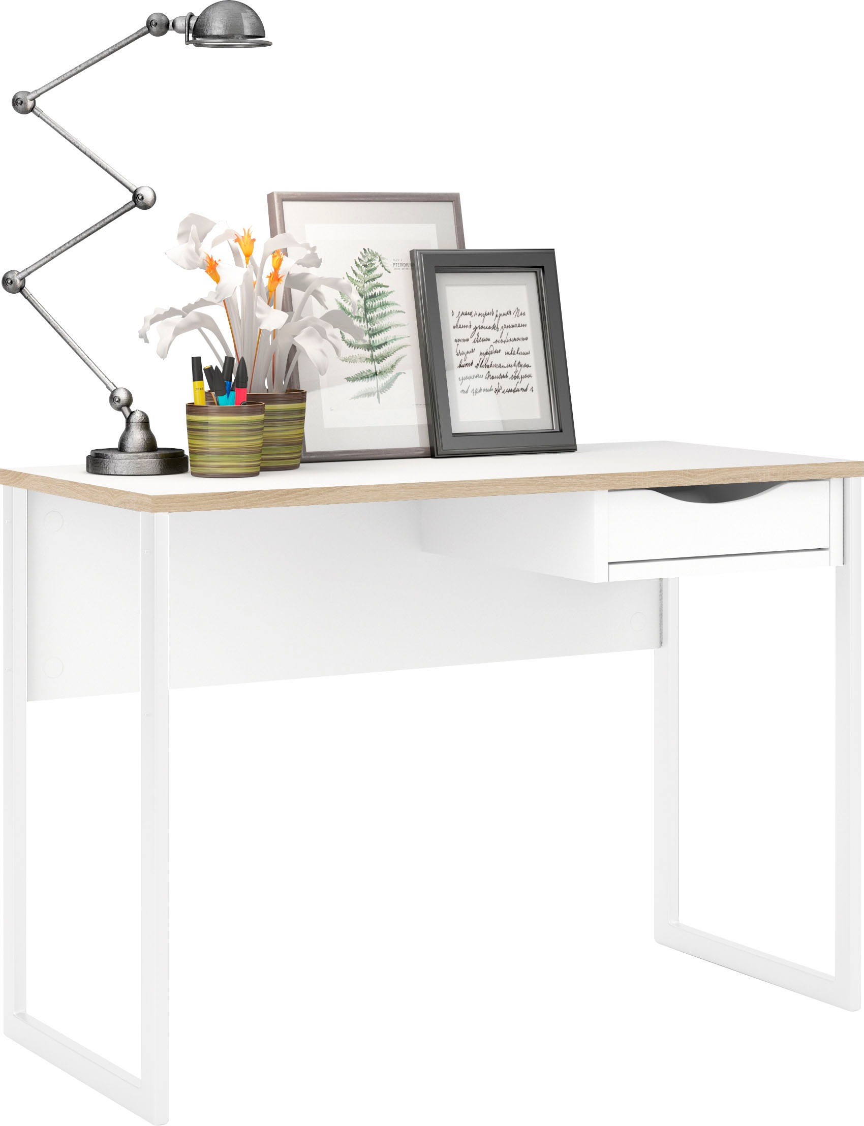 INOSIGN Schreibtisch »Plus«, mit vielen Stauraummöglichkeiten, zeitloses Design