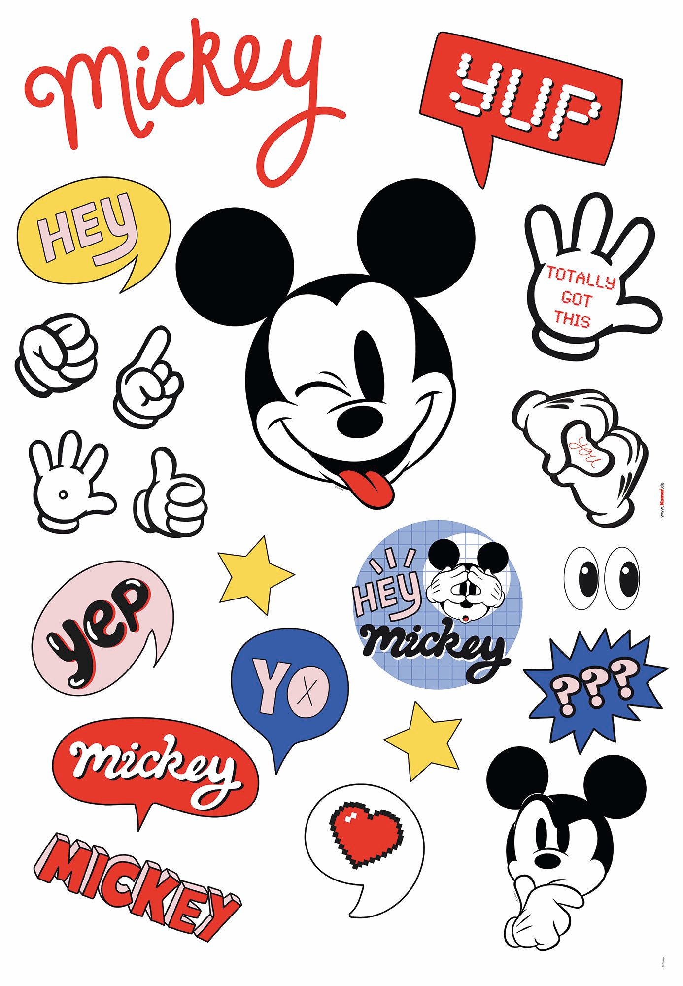 Komar Wandsticker »Ist a Mickey Thing«, 50 x 70 cm (Breite x Höhe) - 21 Sticker