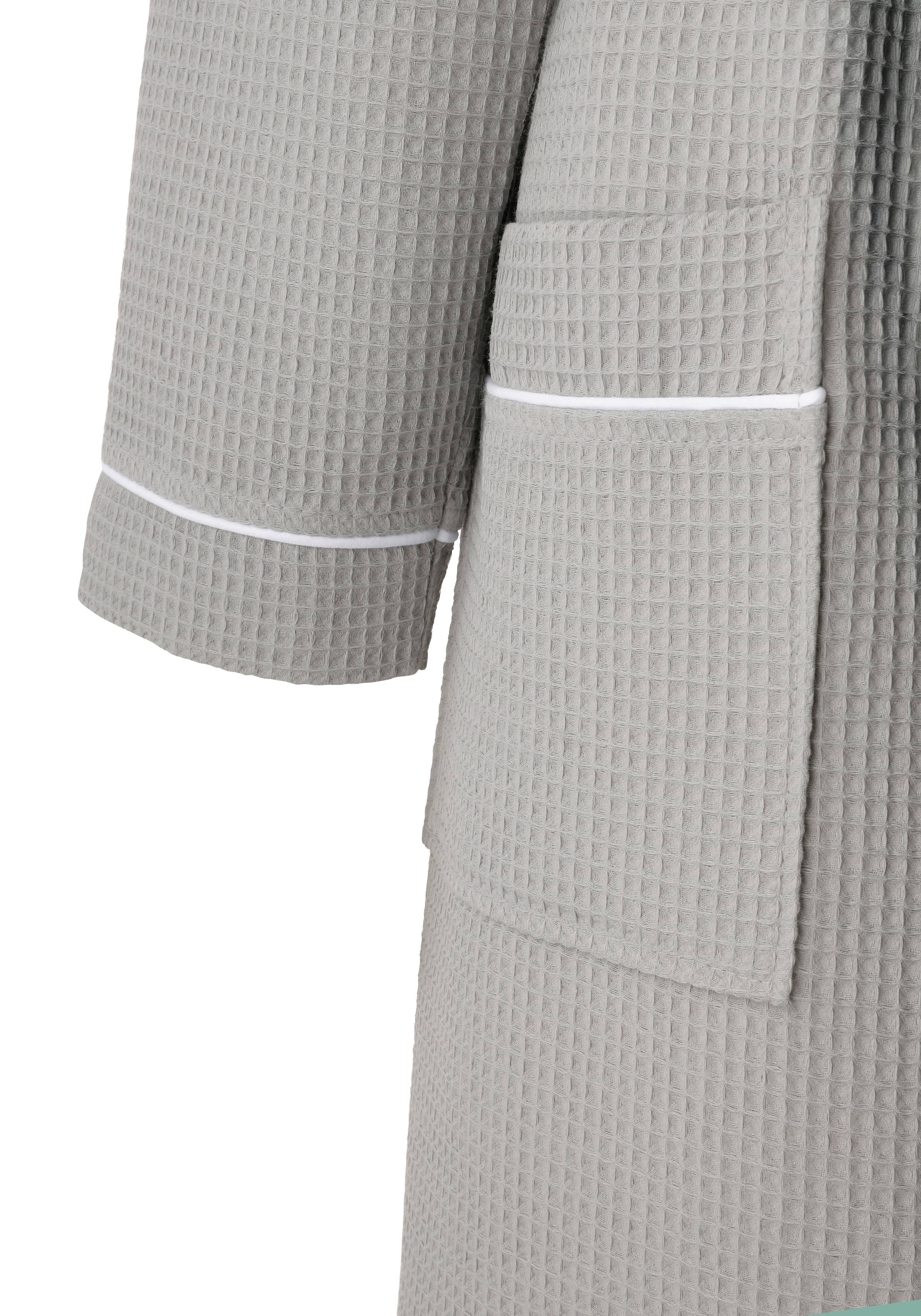 OTTO home Unisex-Bademantel »Nora, Standard & Premium, leichte Qualität, ideal für Sauna & Spa« 1 Stk. Damen & Herren, Kimono-Kragen, Waffelpiqué, Baumwolle, Reisebademantel