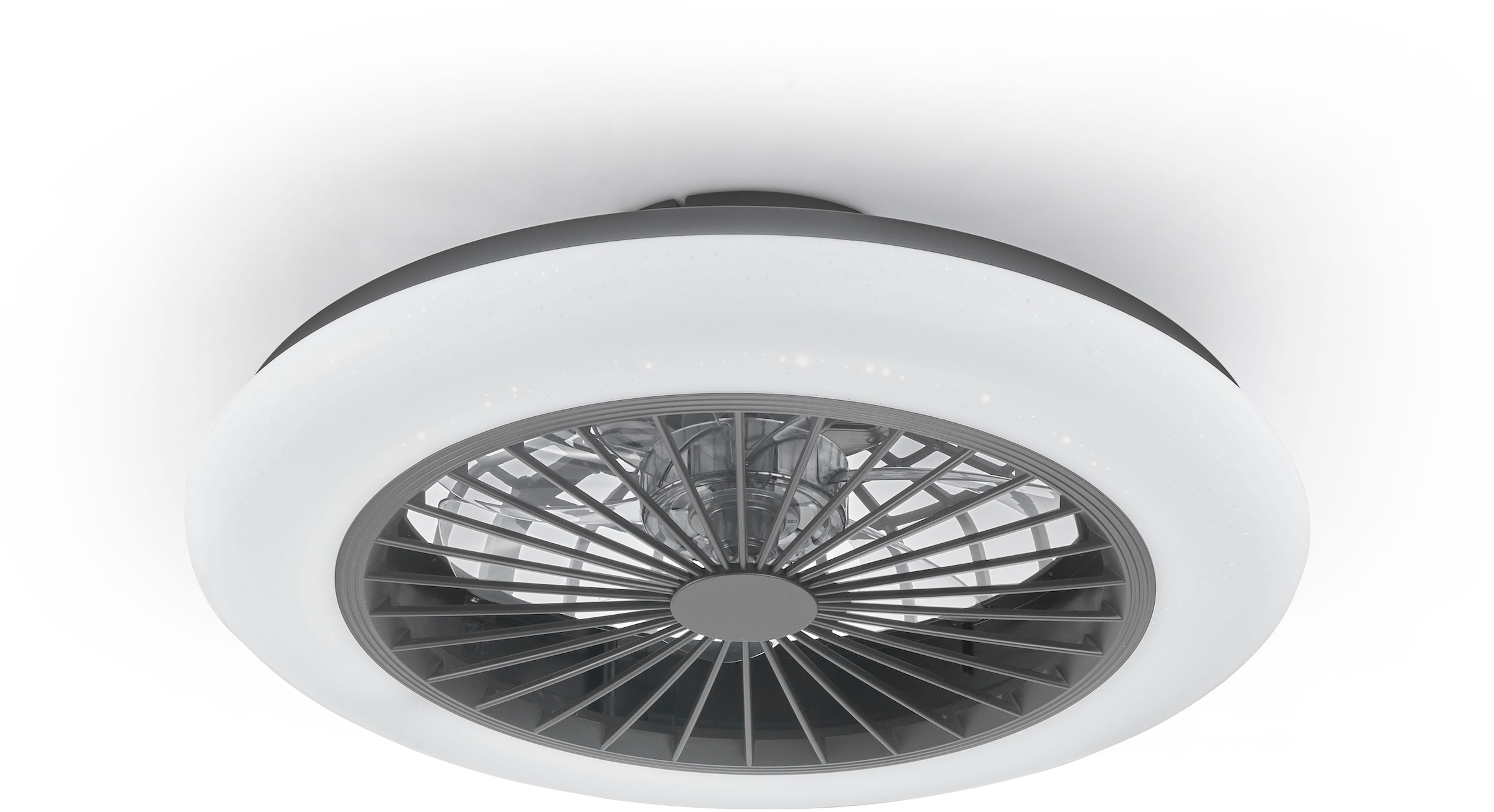 REALITY Leuchten LED Deckenleuchte »Stralsund Deckenventilator« LED-Board 1 Stk. warmweiß - kaltweiß Deckenlampe, Ventilator, Fernbedienung, Ventilator getrennt schaltbar