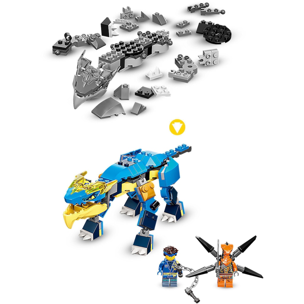 LEGO® Konstruktionsspielsteine »Jays Donnerdrache EVO (71760), LEGO® NINJAGO®«, (140 St.)