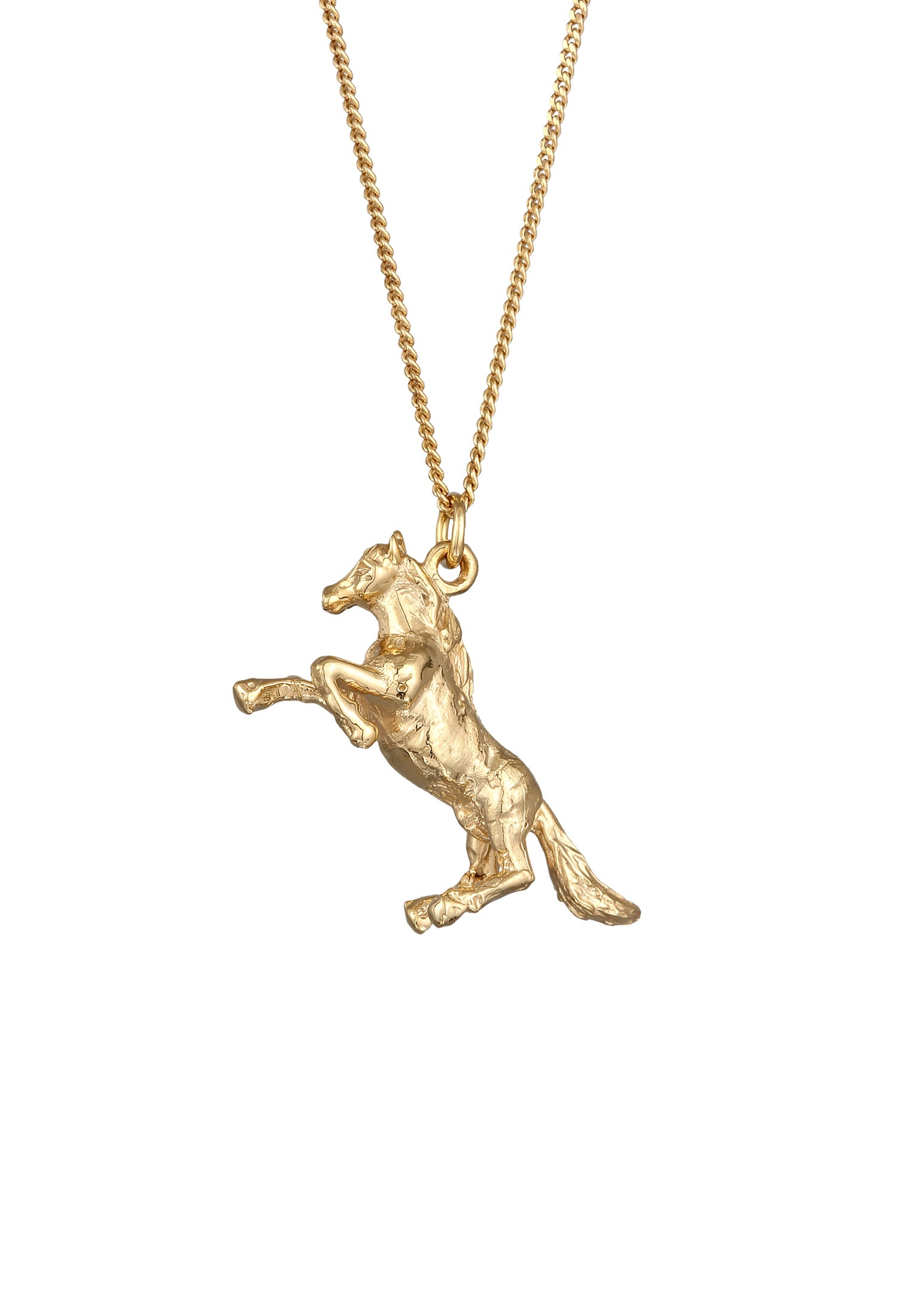 Elli Kette mit Anhänger »Halskette Pferd 925 Sterling Silber vergoldet«